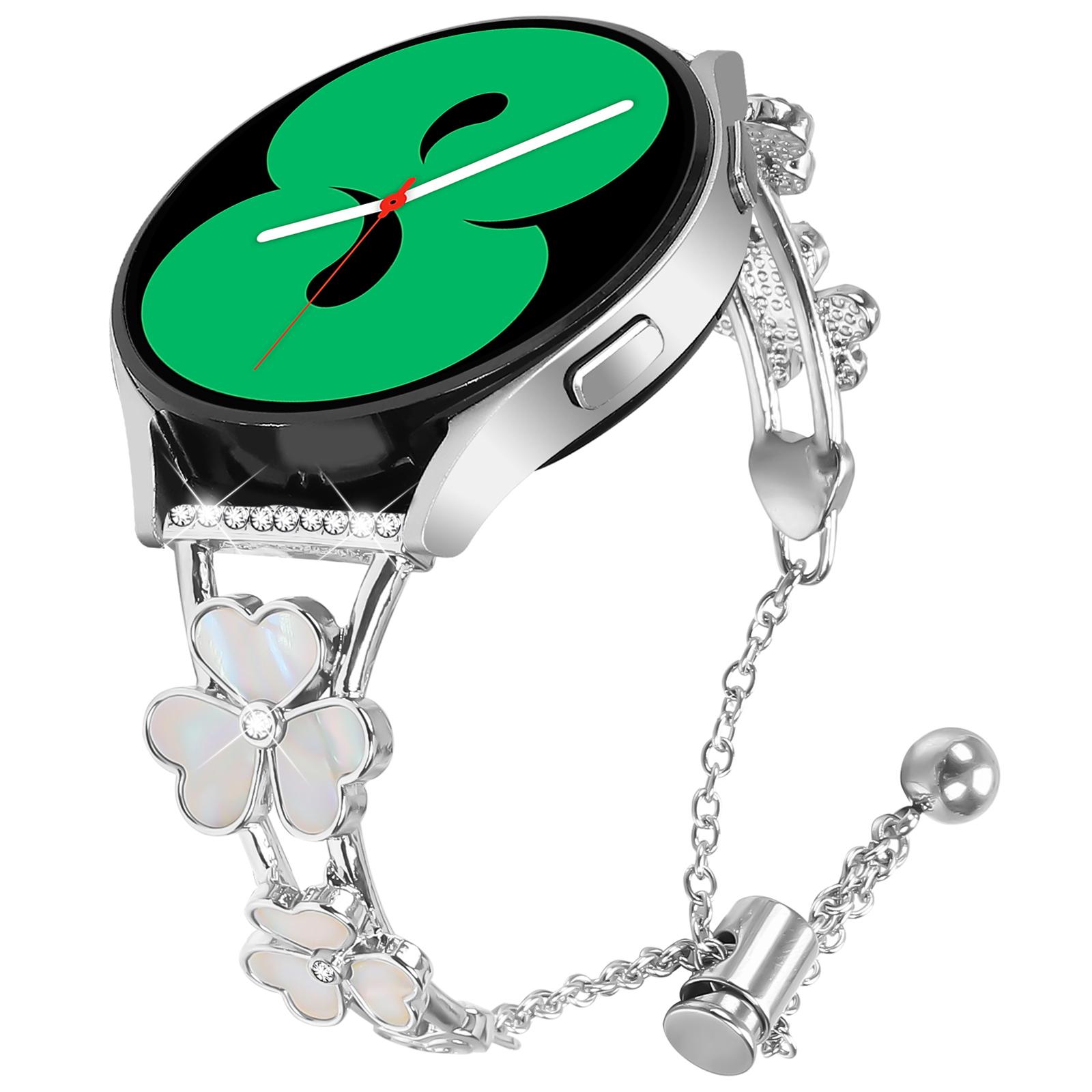 For Samsung Galaxy Watch Active2 40mm 44mm Watchband Heart Clover Decor Silver Zinc Alloy Metal Strap As shown A
For Samsung Galaxy Watch Active2 40mm 44mm Watchband Heart Clover Decor Silver Zinc Alloy Metal Strap As shown A
