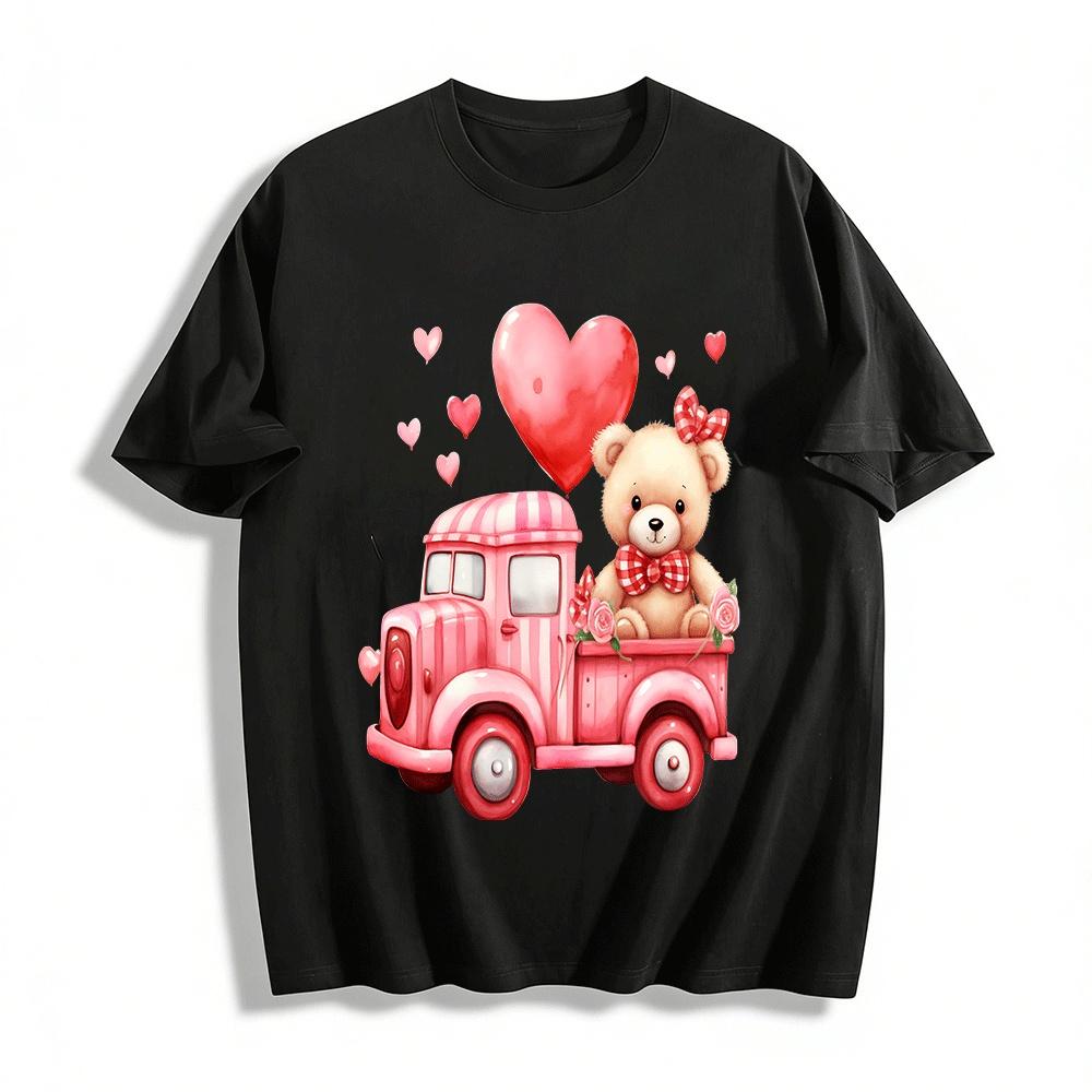Cute Bear Pink Truck Heart Print Parent-child Outfits Pure cotton T-shirt 6XL
Cute Bear Pink Truck Heart Print Parent-child Outfits Pure cotton T-shirt 6XL