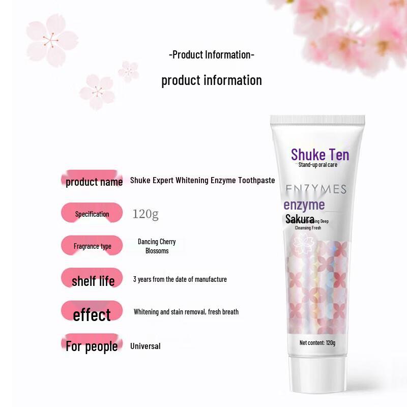 Saky Cherry Blossom Enzyme Toothpaste 120g
Saky Cherry Blossom Enzyme Toothpaste 120g