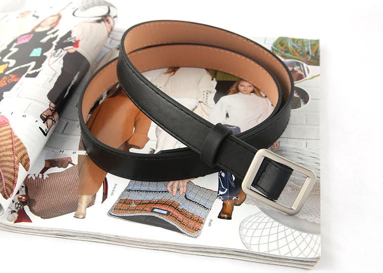 Simple Solid Color Square Circular Buckle Decor Women Belt With No Hole Design For Office And Casual Wear Black Square
Simple Solid Color Square Circular Buckle Decor Women Belt With No Hole Design For Office And Casual Wear Black Square