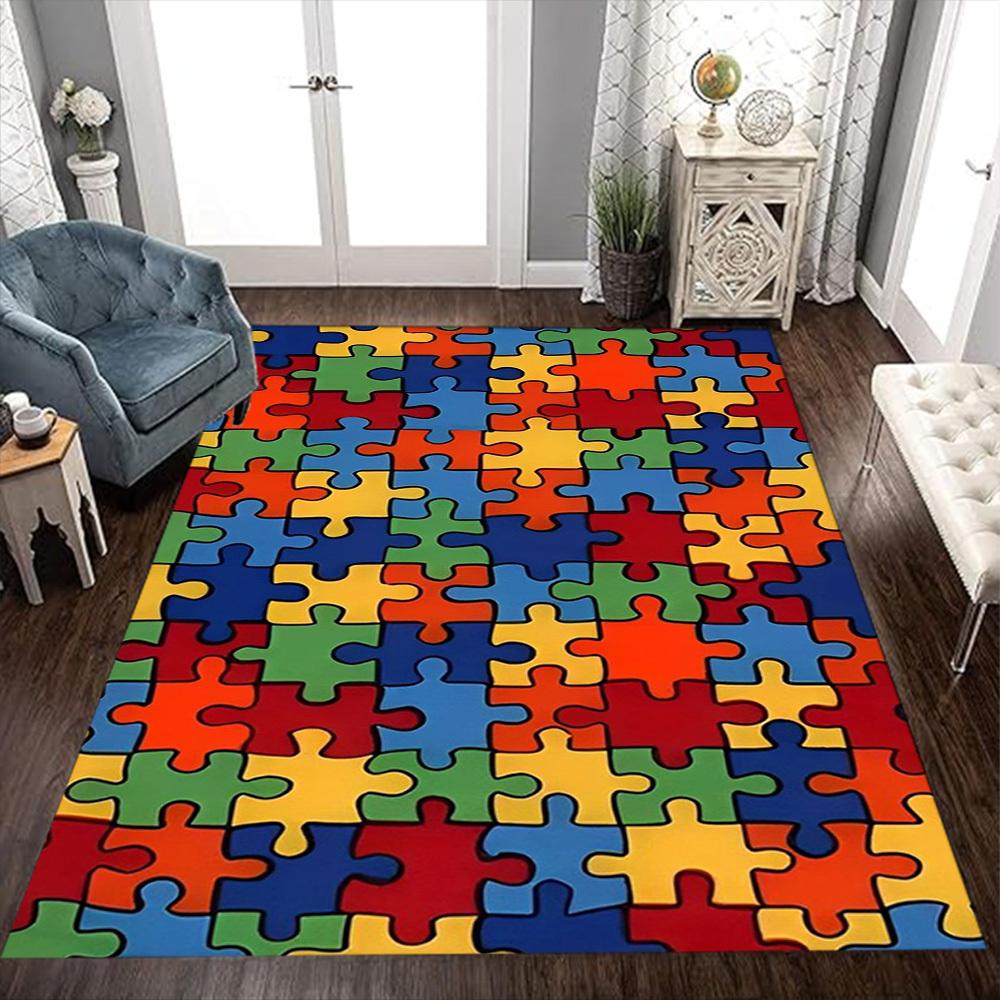 1pc Autism Awareness Puzzle Pattern Commercial Anti-Slip Rug Non-Slip Home Carpet Design for Office Decor Living Room Bedroom Gift T29 150cm by 200cm
1pc Autism Awareness Puzzle Pattern Commercial Anti-Slip Rug Non-Slip Home Carpet Design for Office Decor Living Room Bedroom Gift T29 150cm by 200cm