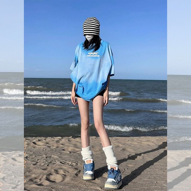 Trendy Bottom Missing Sky Blue Ins Short Sleeve T-Shirt Sky Blue M
Trendy Bottom Missing Sky Blue Ins Short Sleeve T-Shirt Sky Blue M