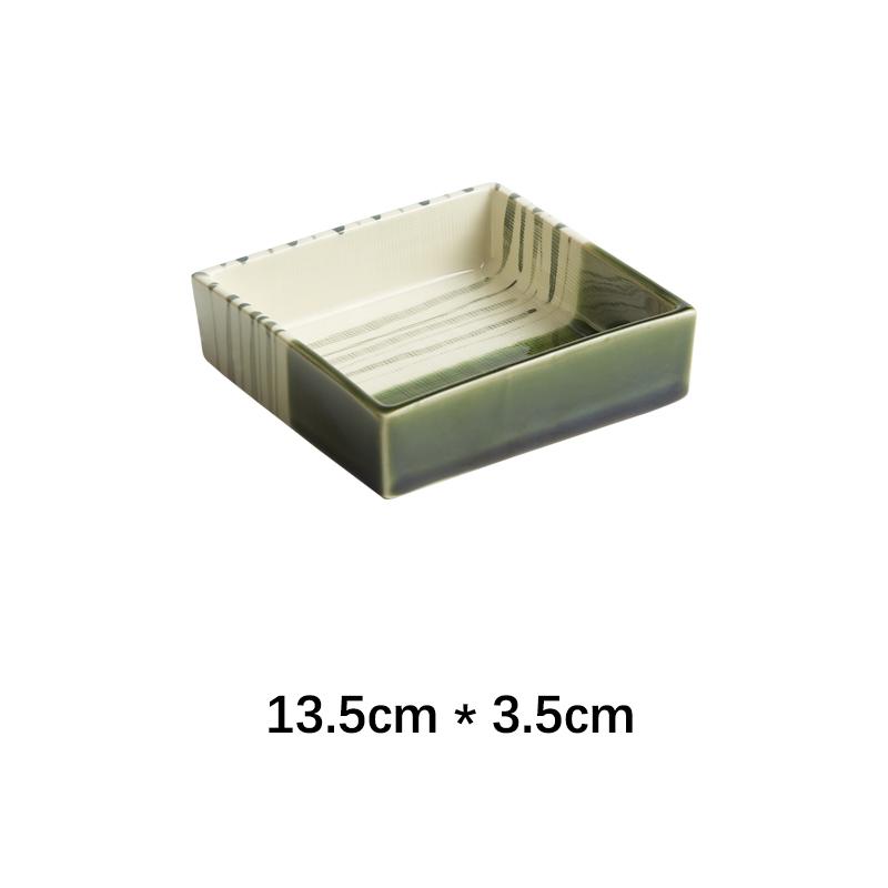 Креативная керамическая тарелка в японском стиле, квадратная, контрастного цвета, фарфоровая посуда, закуски, десерты, фрукты, овощи, блюда
Креативная керамическая тарелка в японском стиле, квадратная, контрастного цвета, фарфоровая посуда, закуски, десерты, фрукты, овощи, блюда