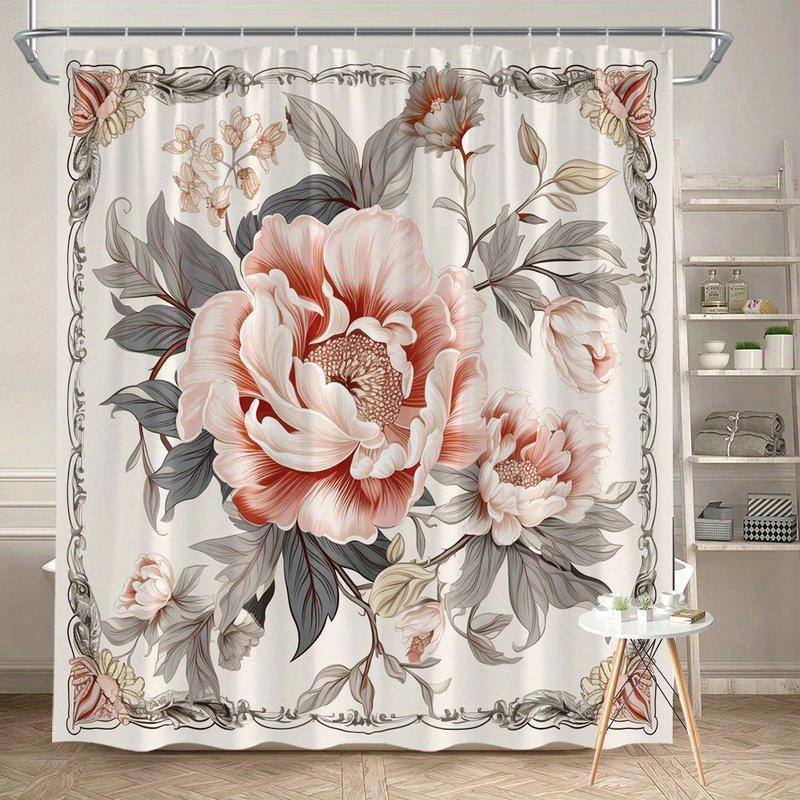 1Pc Vintage Peony Flower Pattern Shower Curtain, Polyester Fabric, Machine Washable, Suitable For Bathroom Decoration W60H190(CM)-1 Pcs
1Pc Vintage Peony Flower Pattern Shower Curtain, Polyester Fabric, Machine Washable, Suitable For Bathroom Decoration W60H190(CM)-1 Pcs