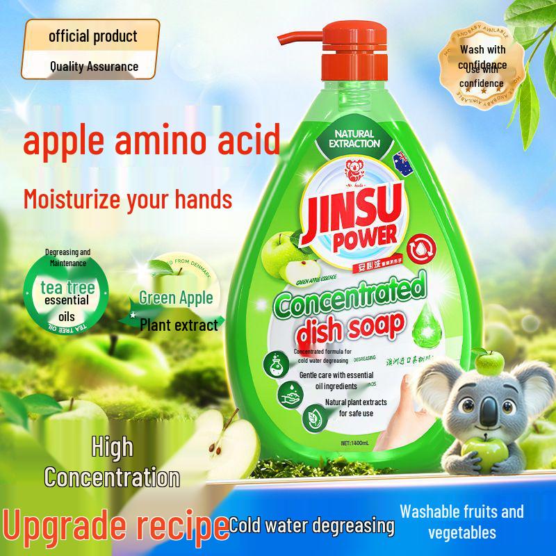 Tea Tree Green Apple Concentrated Dish Soap - Gentle Cleaner for Tableware, Commercial & Household Use, Large Capacity No color
Tea Tree Green Apple Concentrated Dish Soap - Gentle Cleaner for Tableware, Commercial & Household Use, Large Capacity No color