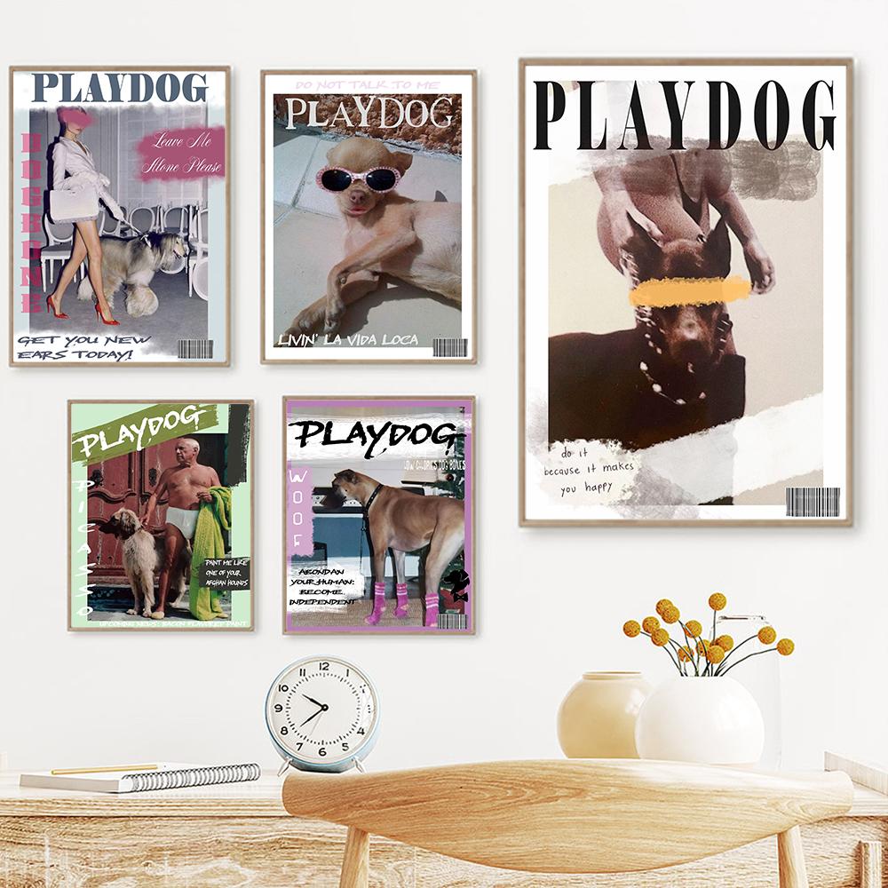 Винтажный модный настенный художественный постер с принтом Playdog, ретро холст, картина, стильный журнал, домашний декор для гостиной
Винтажный модный настенный художественный постер с принтом Playdog, ретро холст, картина, стильный журнал, домашний декор для гостиной