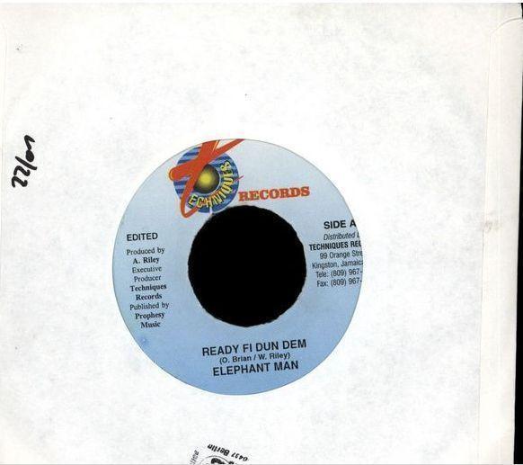 7inch Record ELEPHANT MAN - Ready Fi Dun Dem NONE Techniques 2009 Jamaica Reggae, Ska & Dub Used
7inch Record ELEPHANT MAN - Ready Fi Dun Dem NONE Techniques 2009 Jamaica Reggae, Ska & Dub Used