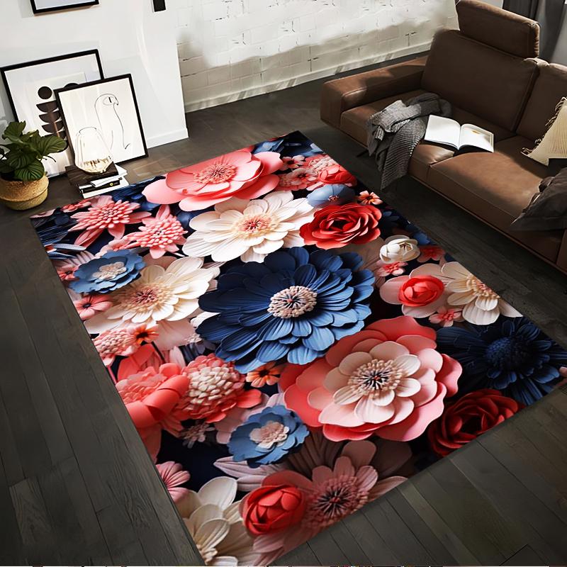 Colorful 3D Floral Pattern Carpet, Red Blue White Flower Design Rug Suitable for use as an anti-slip for living room bedroom sofas 40x60cm( 15x23in )
Colorful 3D Floral Pattern Carpet, Red Blue White Flower Design Rug Suitable for use as an anti-slip for living room bedroom sofas 40x60cm( 15x23in )