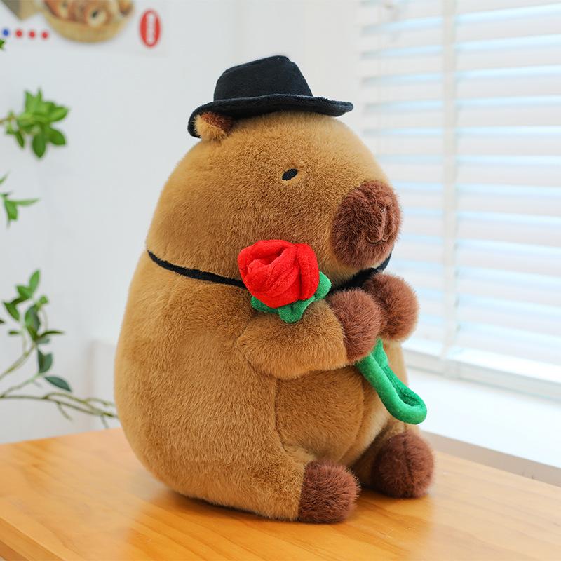 Wedding Gentleman Capybara Doll Cute Hugging Flower Kapibara Plush Toy Pillow Gift 38cm 0.55kg
Wedding Gentleman Capybara Doll Cute Hugging Flower Kapibara Plush Toy Pillow Gift 38cm 0.55kg