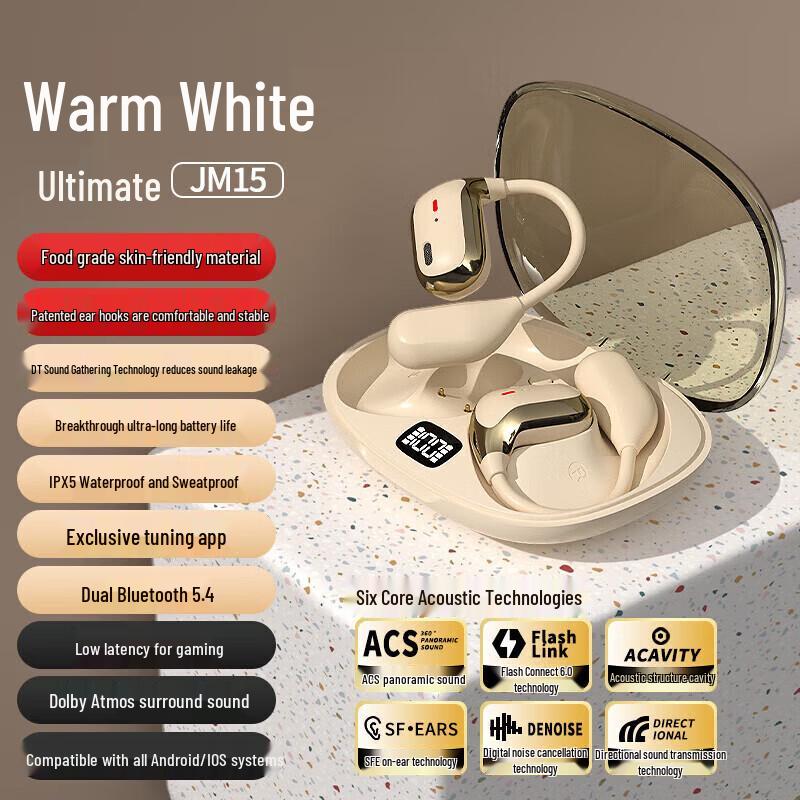 Newman JM15 Open-Ear Bluetooth Ear Hook Headphones
Newman JM15 Open-Ear Bluetooth Ear Hook Headphones