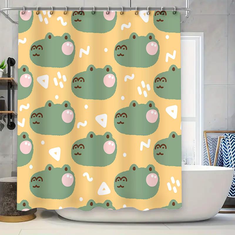 Cute Frog Print Shower Curtain With Cartoon Design Bath Decor For Kids Bathroom Or Nursery Room Easy Install Shower Fabric Wate W60H190(CM)-1 Pcs
Cute Frog Print Shower Curtain With Cartoon Design Bath Decor For Kids Bathroom Or Nursery Room Easy Install Shower Fabric Wate W60H190(CM)-1 Pcs