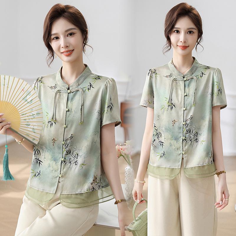 2025 Summer Fashionable Short-Sleeve Shirt for Women Aged 40-50 XL (suggested 90-110 jin) зелений
2025 Summer Fashionable Short-Sleeve Shirt for Women Aged 40-50 XL (suggested 90-110 jin) зелений