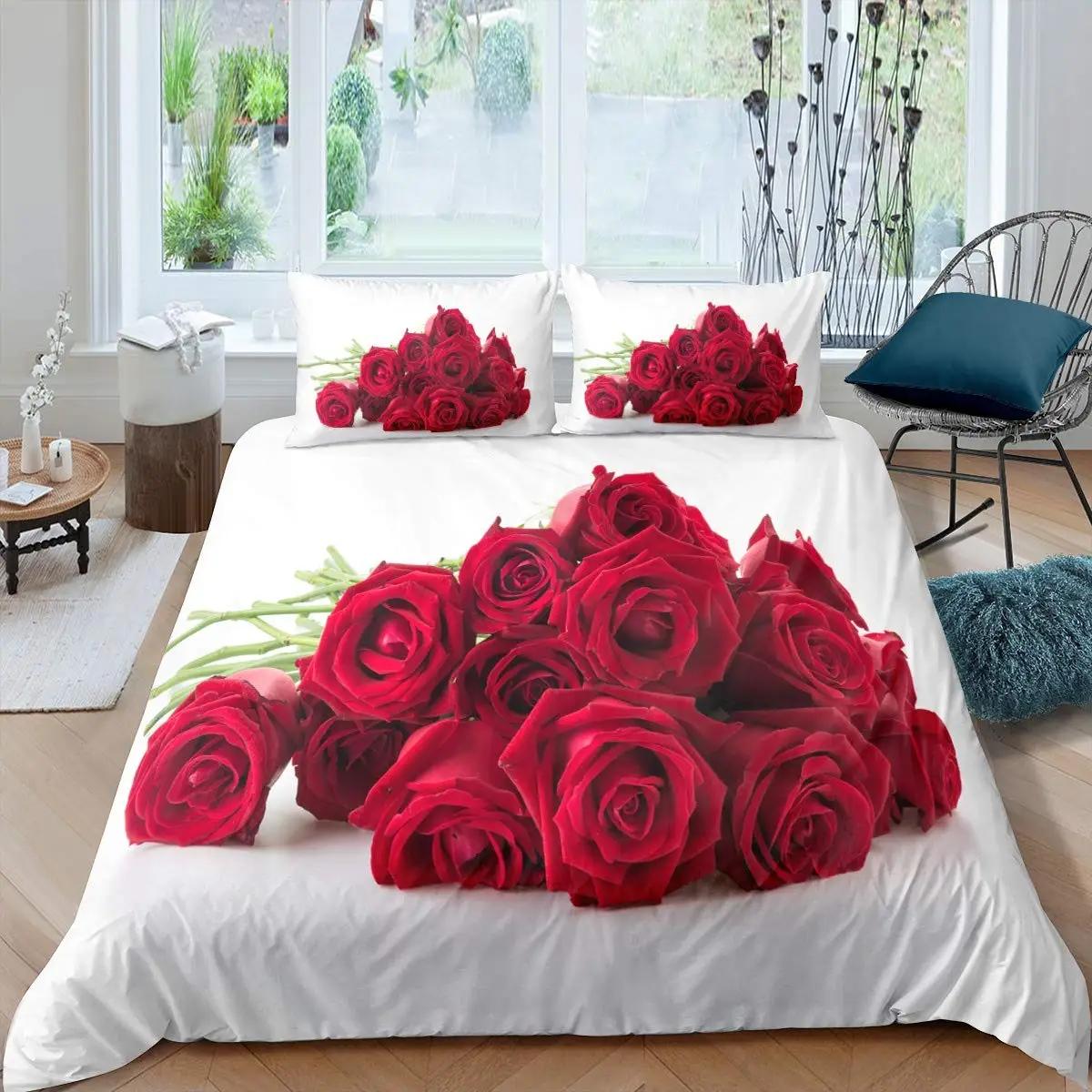 Comforter Valentine S Day Rose Romantic Couple Theme Bedding Set 3D Rose Comforter Set Love Twin King Size Comforter (quilt)-EU Single(135*200cm)3pcs
Comforter Valentine S Day Rose Romantic Couple Theme Bedding Set 3D Rose Comforter Set Love Twin King Size Comforter (quilt)-EU Single(135*200cm)3pcs