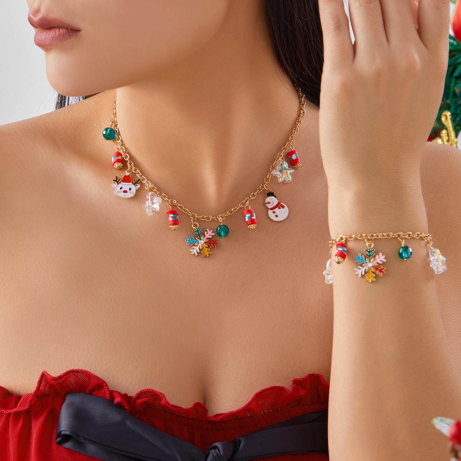 Christmas Series Snowman Boot Xmas Tree Pendant Necklace for Women Santa Claus Snowflake Bracelet New Year Jewelry Set Gifts
Christmas Series Snowman Boot Xmas Tree Pendant Necklace for Women Santa Claus Snowflake Bracelet New Year Jewelry Set Gifts