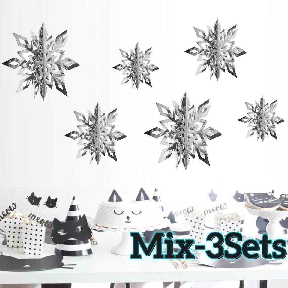 Mix-3Set Christmas Decorative Beaded 3D Snowflake String Set of Six Pieces Hanging Mall Shop Window Snowflake Hanging Decoration 1 Sets
Mix-3Set Christmas Decorative Beaded 3D Snowflake String Set of Six Pieces Hanging Mall Shop Window Snowflake Hanging Decoration 1 Sets