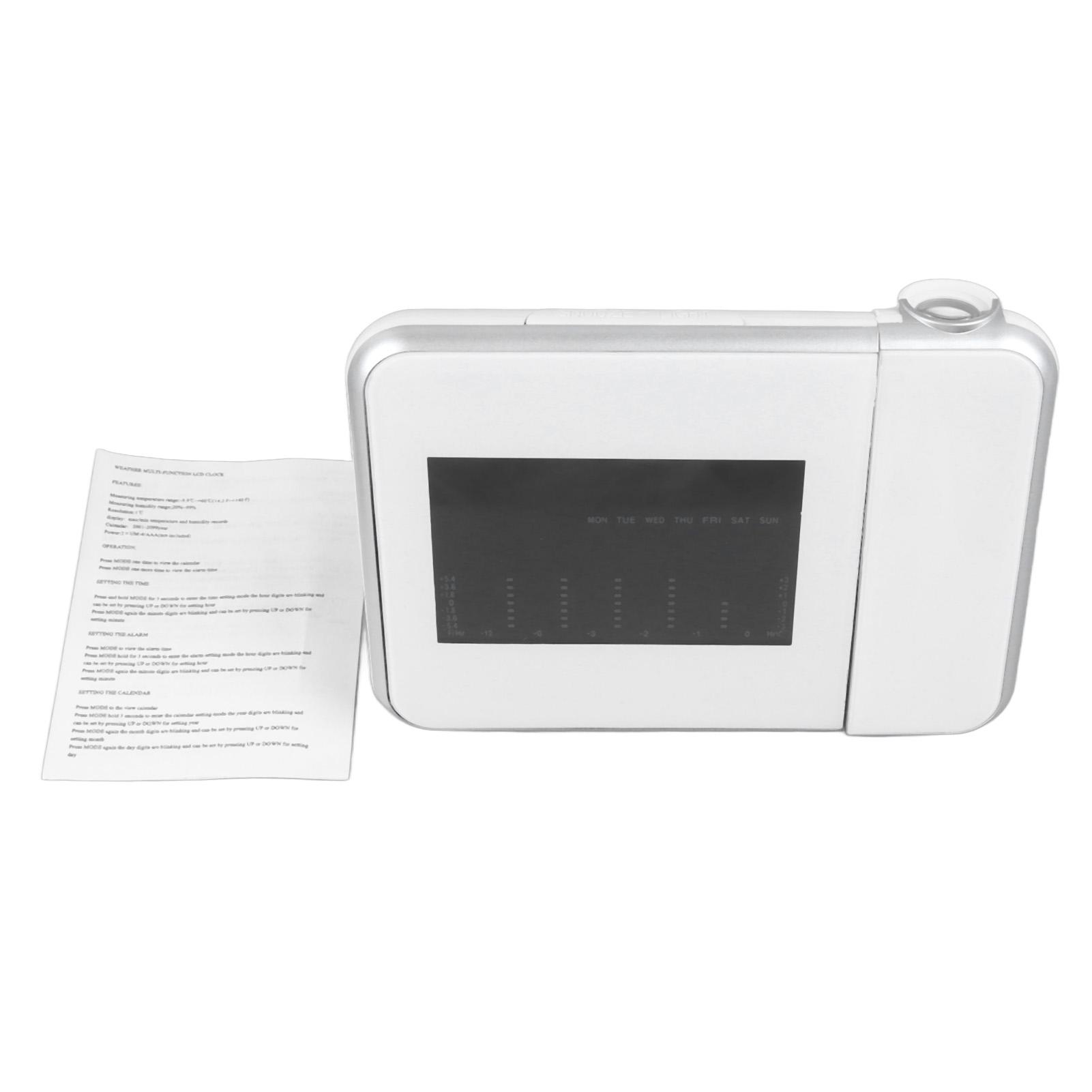 White Projection Electronic Clock Household Portable Desktop Electronic Alarm Clock with
White Projection Electronic Clock Household Portable Desktop Electronic Alarm Clock with