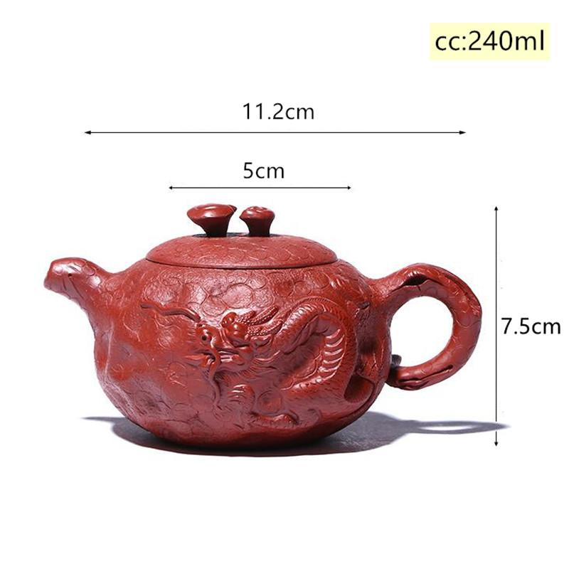 Чайник из исинской глины с узором «Дракон», фиолетовые заварные чайники, красивый чайник из необработанной руды Dahongpao, аутентичный чайный сервиз ручной работы 240 мл 240ml
Чайник из исинской глины с узором «Дракон», фиолетовые заварные чайники, красивый чайник из необработанной руды Dahongpao, аутентичный чайный сервиз ручной работы 240 мл 240ml