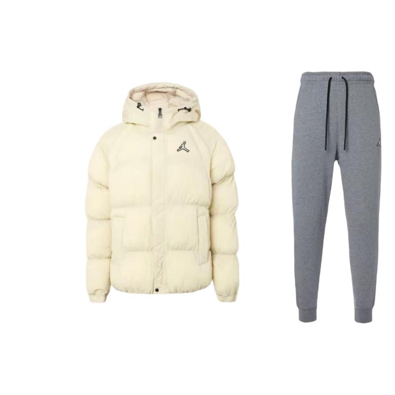 Jordan Logo Print Loose Long Sleeve Cotton Jacket Solid Color Drawstring Pants Casual Sports Suit Unisex suit DQ7341-091+DQ7349-206 S
Jordan Logo Print Loose Long Sleeve Cotton Jacket Solid Color Drawstring Pants Casual Sports Suit Unisex suit DQ7341-091+DQ7349-206 S