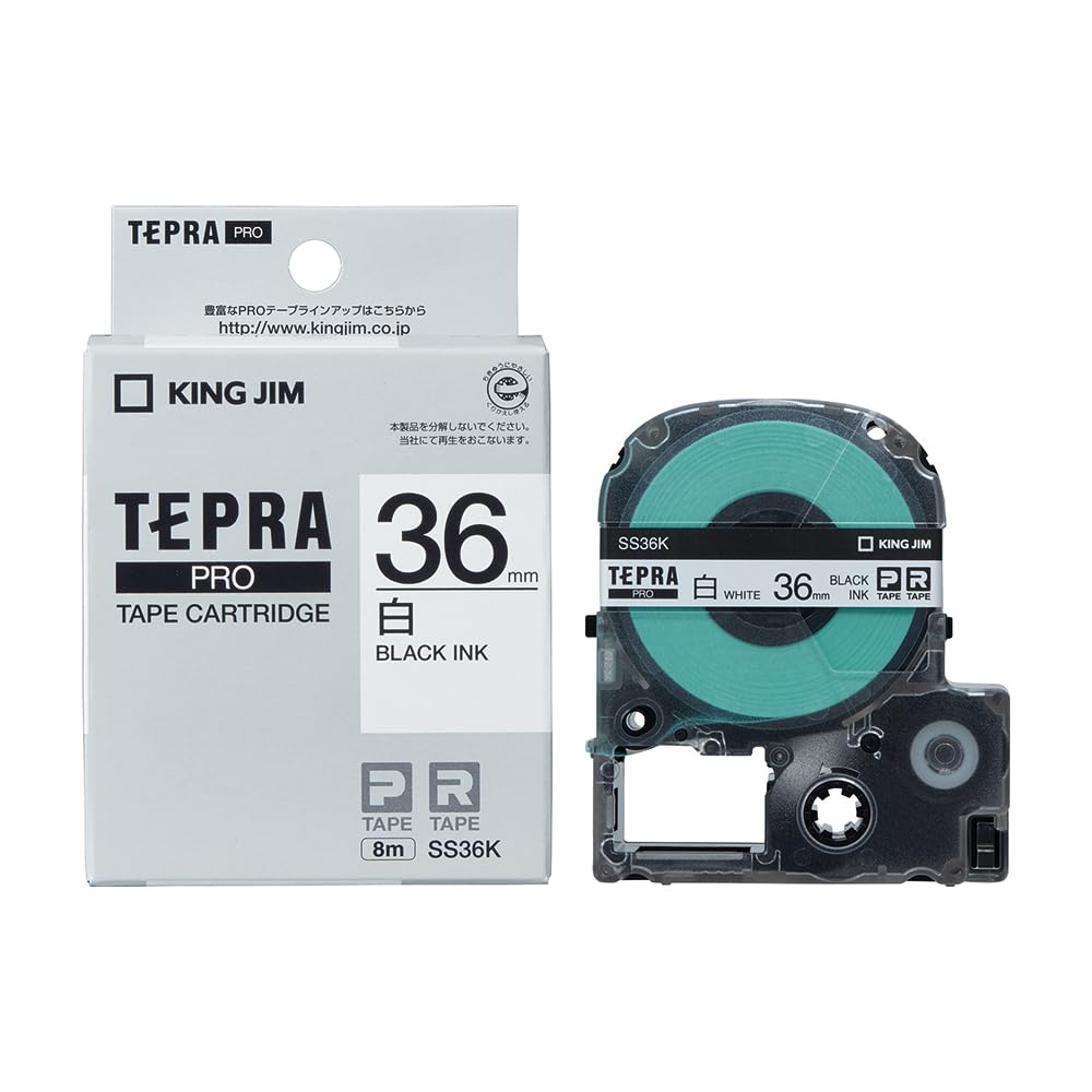 King Jim Genuine Tepra PRO Tape White 8m SS36K Cartridge, 36mm, Label/Black Text, Length,
King Jim Genuine Tepra PRO Tape White 8m SS36K Cartridge, 36mm, Label/Black Text, Length,