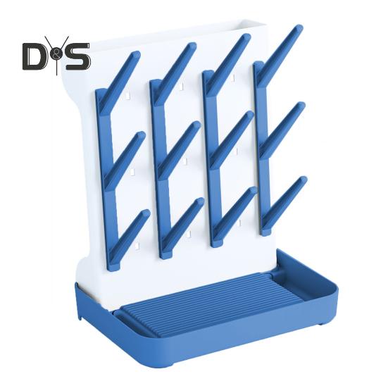 Сушарка для дитячих пляшечок зі стійкою основою, багатошаровою конструкцією, що економить місце, вертикальна сушарка для пляшечок, піддон для стікання води синій
Сушарка для дитячих пляшечок зі стійкою основою, багатошаровою конструкцією, що економить місце, вертикальна сушарка для пляшечок, піддон для стікання води синій