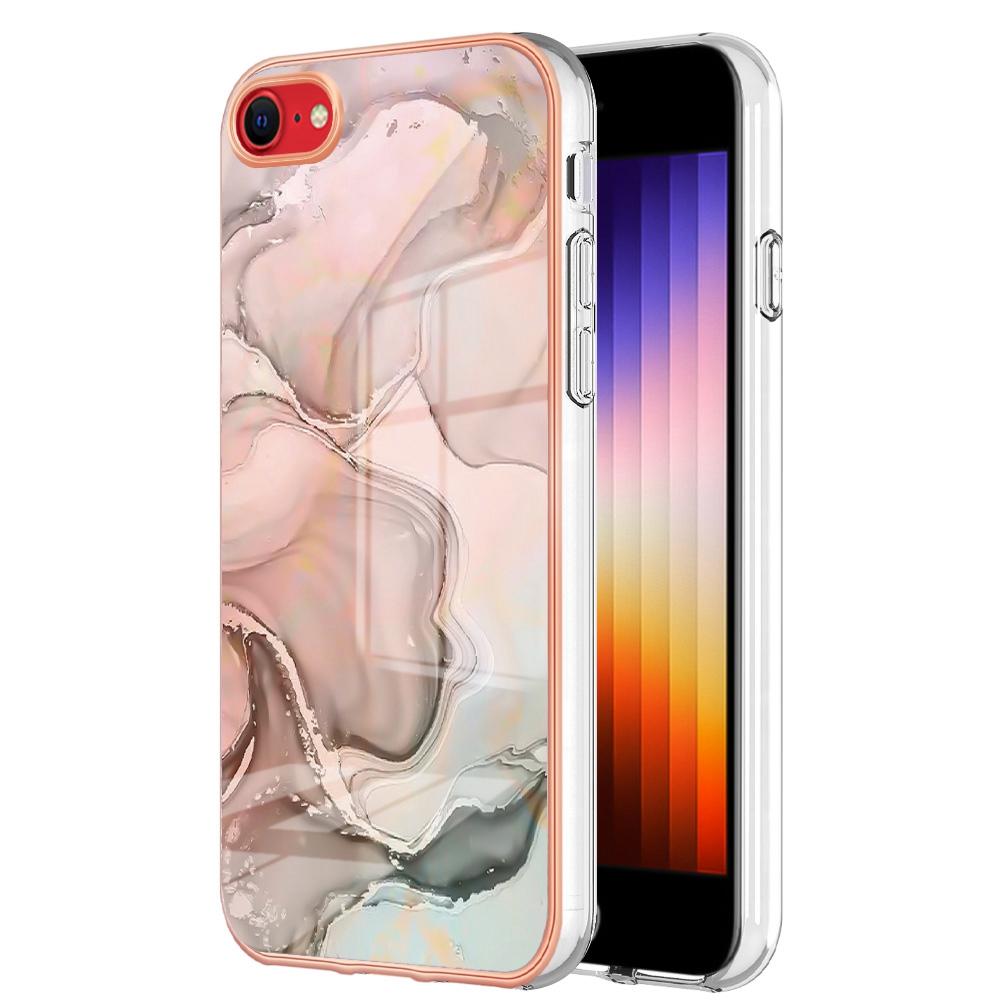 For iPhone SE (2020)/SE (2022)/7/8 4.7 inch YB IMD Series-16 Style E Marble Pattern Phone Case Electroplated Edge 2.0mm TPU IMD Anti-Fall Cover Pink
For iPhone SE (2020)/SE (2022)/7/8 4.7 inch YB IMD Series-16 Style E Marble Pattern Phone Case Electroplated Edge 2.0mm TPU IMD Anti-Fall Cover Pink