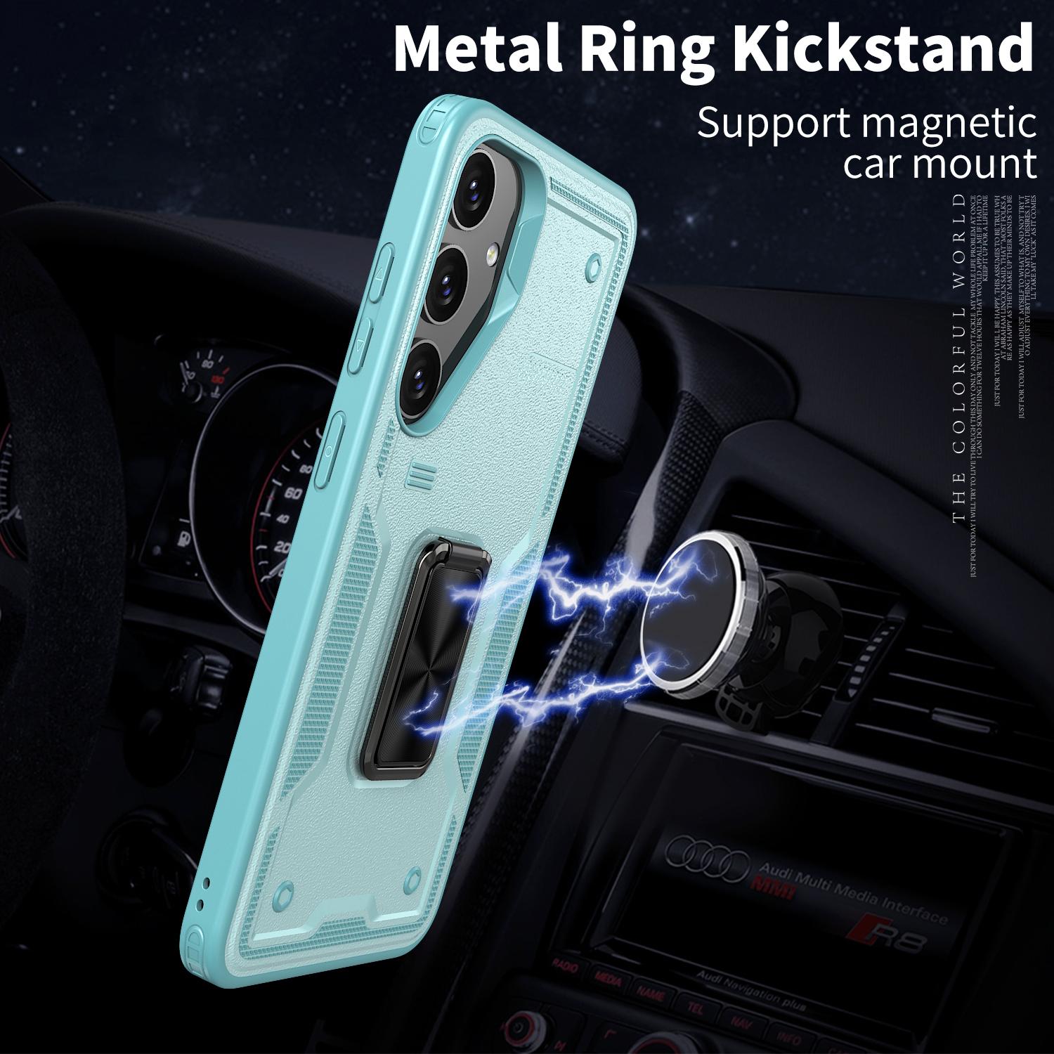 For Samsung Galaxy S25+/S24+ Case Ring Kickstand Anti-Drop PC+TPU Phone Cover Titanium Grey
For Samsung Galaxy S25+/S24+ Case Ring Kickstand Anti-Drop PC+TPU Phone Cover Titanium Grey