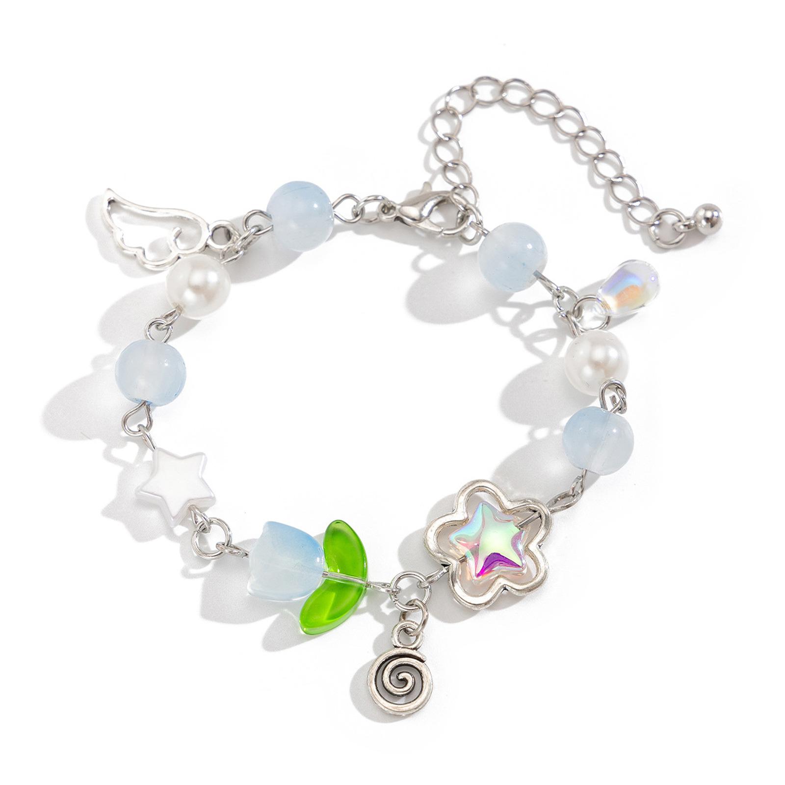 Элегантный браслет-цветок с кисточками, искусственный жемчуг, бисер, цепочка на руку, удобный аксессуар на запястье для женщин и девочек синий
Элегантный браслет-цветок с кисточками, искусственный жемчуг, бисер, цепочка на руку, удобный аксессуар на запястье для женщин и девочек синий