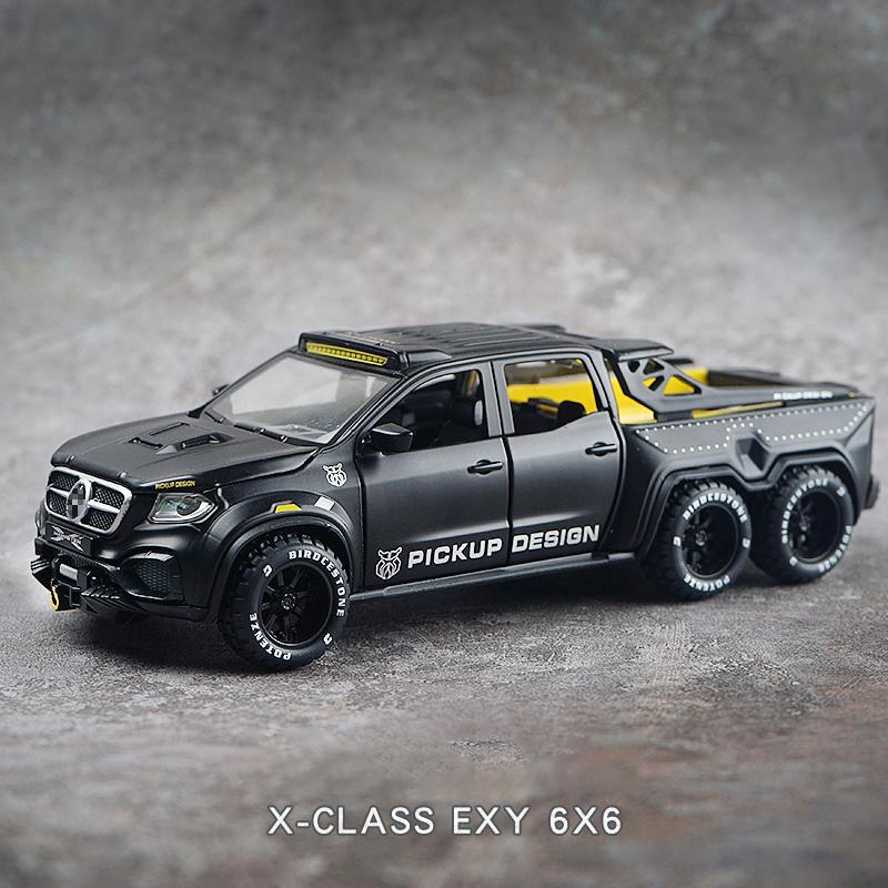 Модель автомобиля из сплава XCLASS EXY 6X6 Пикап 1/28, металлическая игрушечная машина со звуком, светом, модель с откатом, игрушки для мальчиков, легкие игрушки
Модель автомобиля из сплава XCLASS EXY 6X6 Пикап 1/28, металлическая игрушечная машина со звуком, светом, модель с откатом, игрушки для мальчиков, легкие игрушки