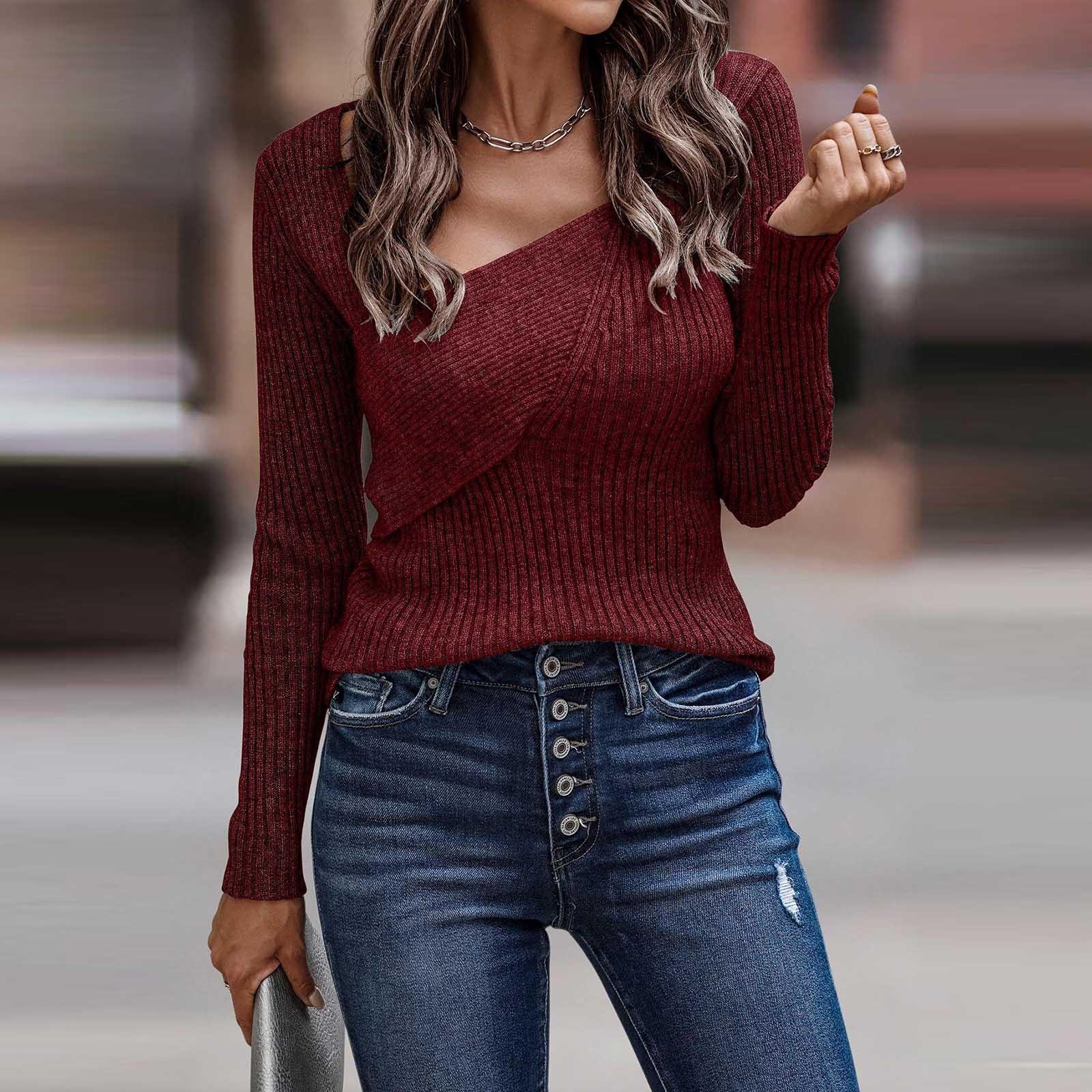 Women s Fashion Winter Solid Color Long Sleeve Low Neck Irregular Sexy Sweater XL винный
Women s Fashion Winter Solid Color Long Sleeve Low Neck Irregular Sexy Sweater XL винный