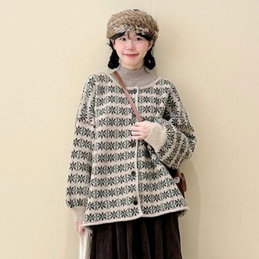 DIMANAF 2024 Winter Sweaters Cardigan Flower Autumn Basic Women Print Sweaters Loose Sweater Knitting One Size бежевый 
DIMANAF 2024 Winter Sweaters Cardigan Flower Autumn Basic Women Print Sweaters Loose Sweater Knitting One Size бежевый