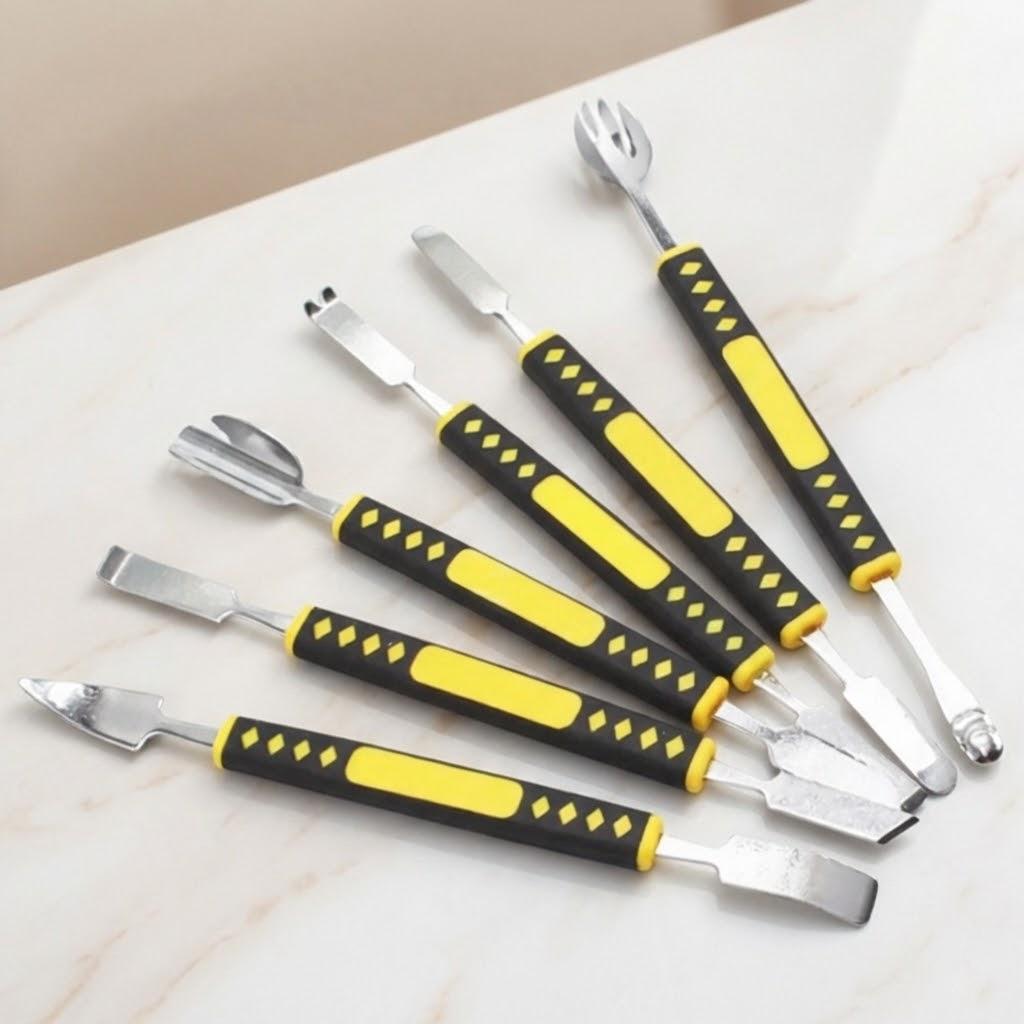 6 in 1 Metal Pry Bar Tool Set for Mobile Phone Tablet Laptop Smart Watch Repair Manual Tool Kit
6 in 1 Metal Pry Bar Tool Set for Mobile Phone Tablet Laptop Smart Watch Repair Manual Tool Kit