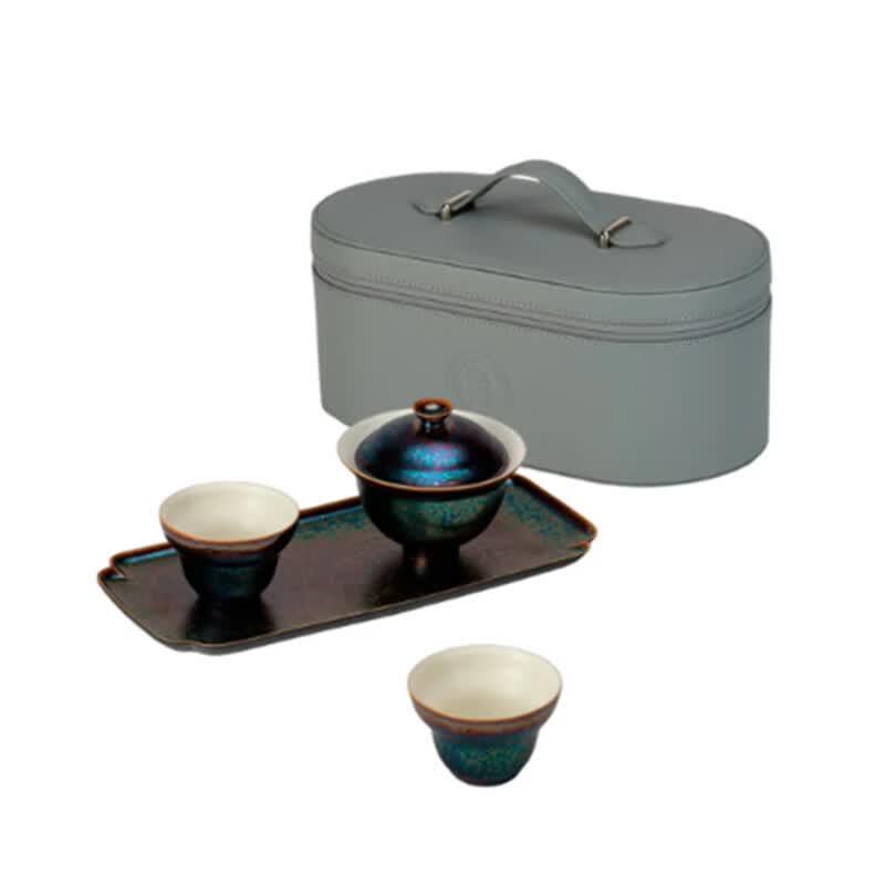Wanqiantang Dzi Bead Gaiwan Tea Gift Set
Wanqiantang Dzi Bead Gaiwan Tea Gift Set