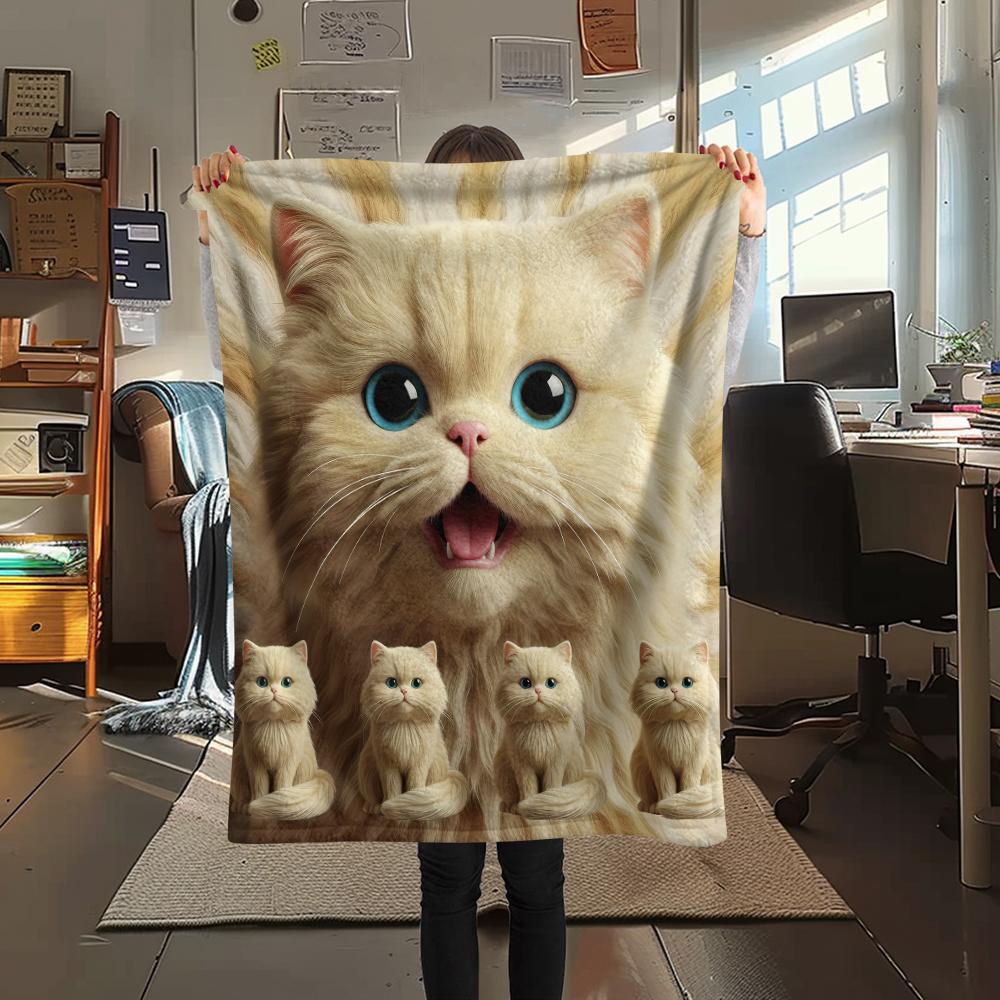 1Pc Persian Cat Print Flannel Blanket, High quality Comfortable for All Seasons, Home Decor, Warmth and Comfort, Perfect for Gifts 80cm x 120cm
1Pc Persian Cat Print Flannel Blanket, High quality Comfortable for All Seasons, Home Decor, Warmth and Comfort, Perfect for Gifts 80cm x 120cm