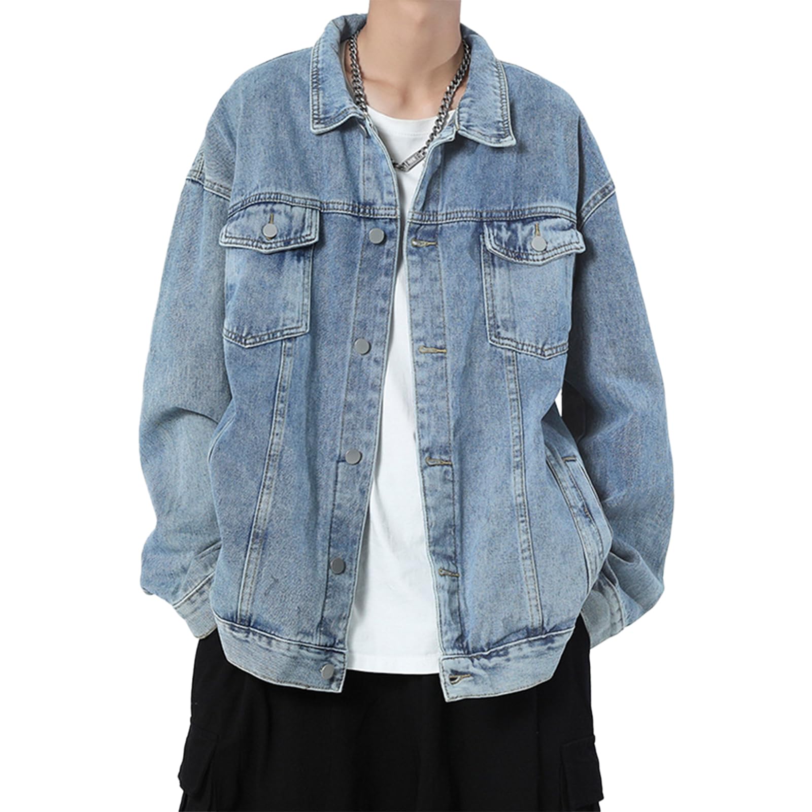 Dnzzs Slim Fit Denim Casual Denim Stylish Long Sleeve Outerwear for Spring and Autumn Men s Jacket, Jacket, синий
Dnzzs Slim Fit Denim Casual Denim Stylish Long Sleeve Outerwear for Spring and Autumn Men s Jacket, Jacket, синий