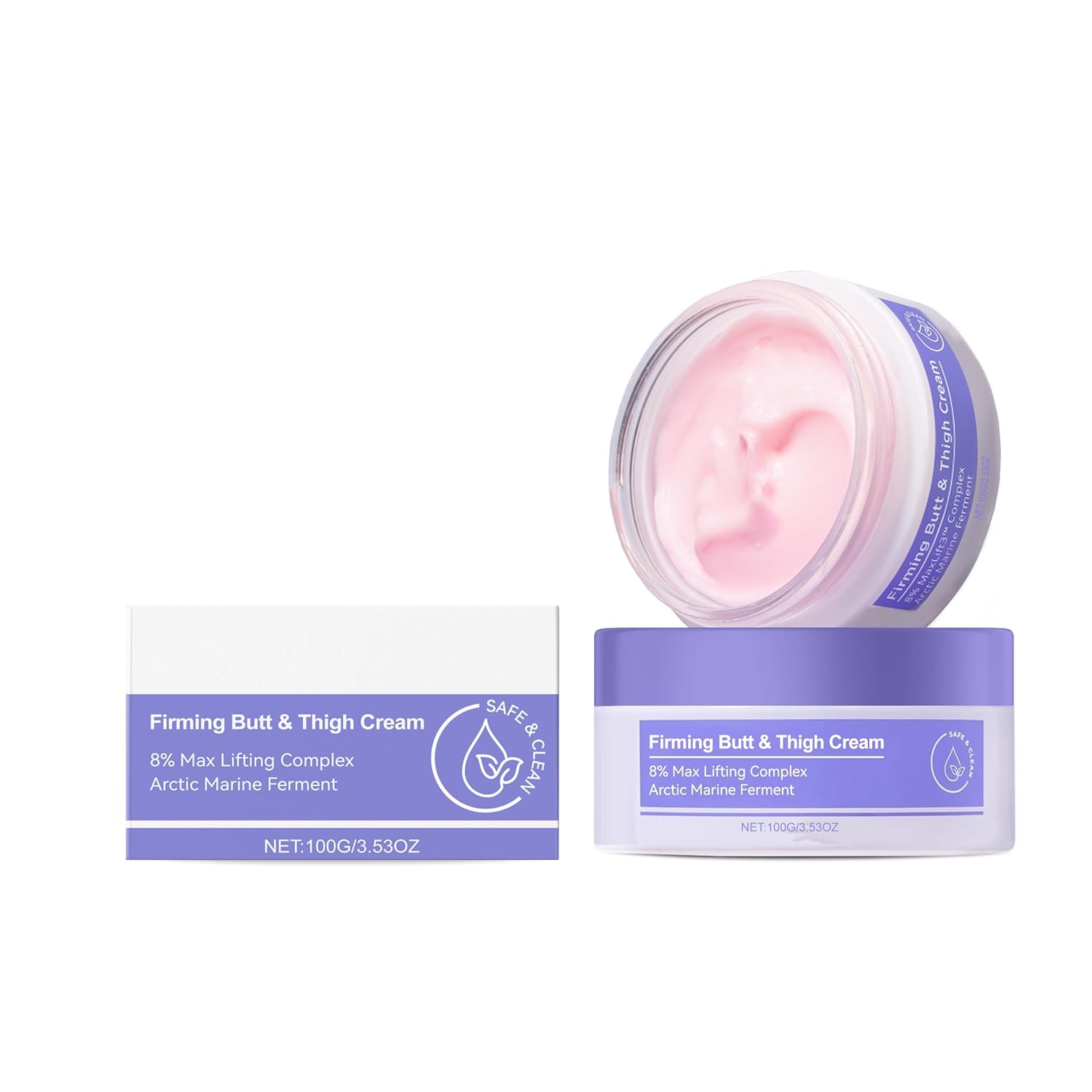 Firming Butt and Thigh Cream with Glycerin, Vitamin E, Mineral Oil, 100g/3.53oz, Non-Sticky Formula for Skin Elasticity and Moisturizing фіолетовий
Firming Butt and Thigh Cream with Glycerin, Vitamin E, Mineral Oil, 100g/3.53oz, Non-Sticky Formula for Skin Elasticity and Moisturizing фіолетовий