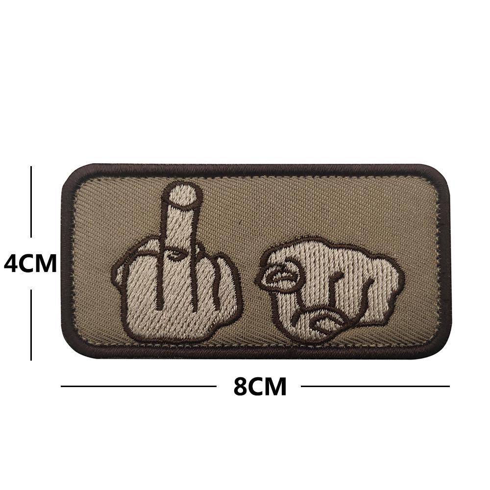 Skull Middle Finger Embroidery Cloth Patches, Velcro Badges, Morale Patches for Outdoor Use
Skull Middle Finger Embroidery Cloth Patches, Velcro Badges, Morale Patches for Outdoor Use