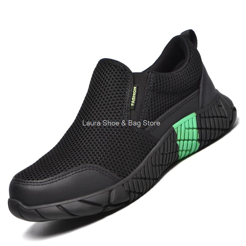 2024 Новые дышащие мужские защитные ботинки со стальным носком, нескользящие рабочие ботинки, неразрушимые рабочие кроссовки с защитой от проколов, мужские защитные ботинки 36