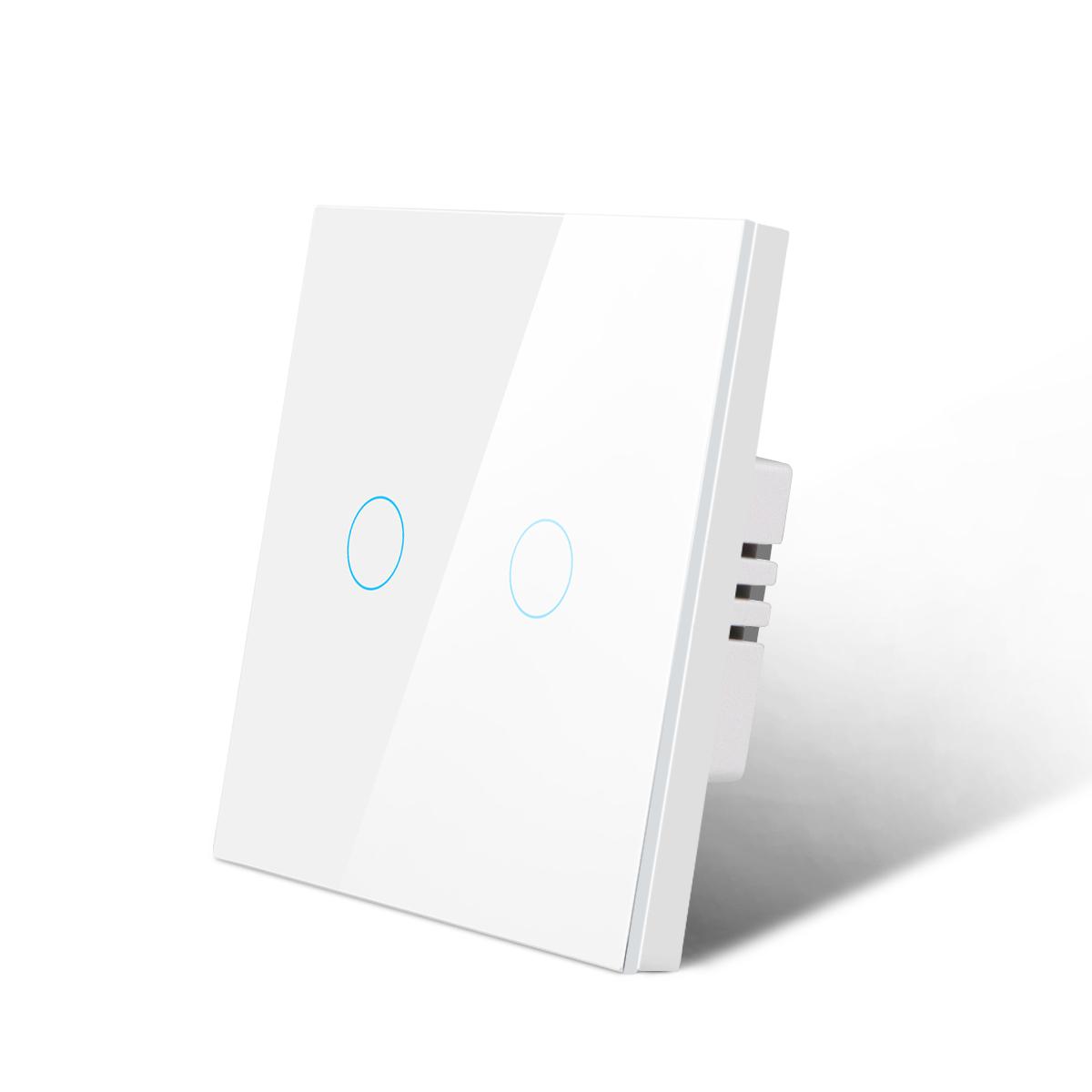 Tuya Smart Life Zigbee Сенсорний настінний вимикач світла Немає нейтрального проводу Немає потреби в конденсаторі Контроль програми Сумісний Alexa Google Home 2-Gang білий
Tuya Smart Life Zigbee Сенсорний настінний вимикач світла Немає нейтрального проводу Немає потреби в конденсаторі Контроль програми Сумісний Alexa Google Home 2-Gang білий