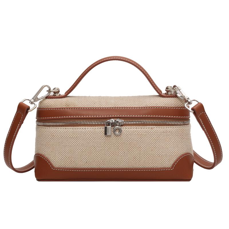 Portable Bucket Box Handbag Canvas Patchwork Fashion Crossbody Bags Ladies Commuter Phone Storage Shoulder Bag Versatile Simple коричневий
Portable Bucket Box Handbag Canvas Patchwork Fashion Crossbody Bags Ladies Commuter Phone Storage Shoulder Bag Versatile Simple коричневий