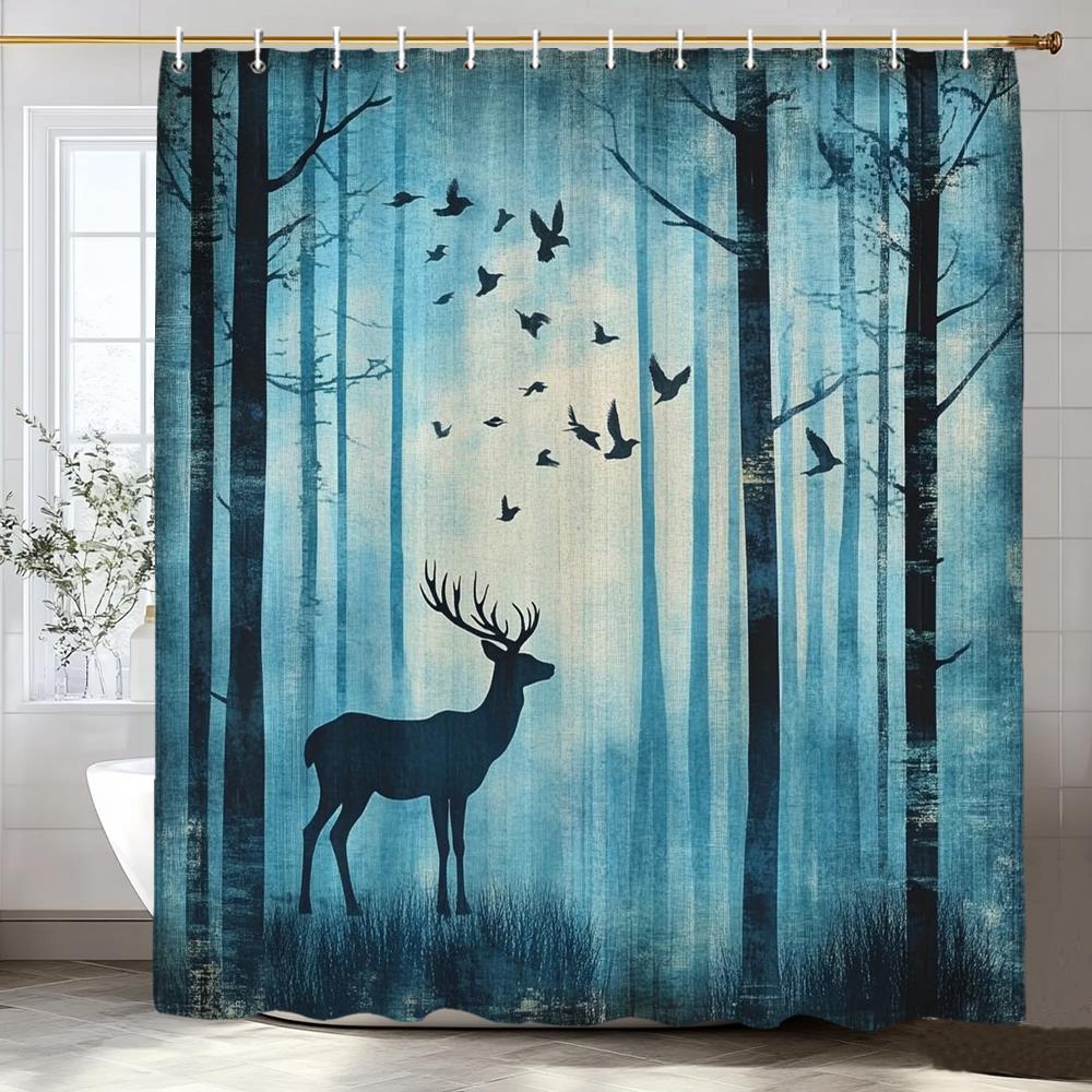 1Pc Forest Animal Deer Shower Curtain, Bathroom Decorative Shower Curtain, Printed Polyester Fabric Shower Curtain With Hooks W60H190(CM)-1 Pcs
1Pc Forest Animal Deer Shower Curtain, Bathroom Decorative Shower Curtain, Printed Polyester Fabric Shower Curtain With Hooks W60H190(CM)-1 Pcs