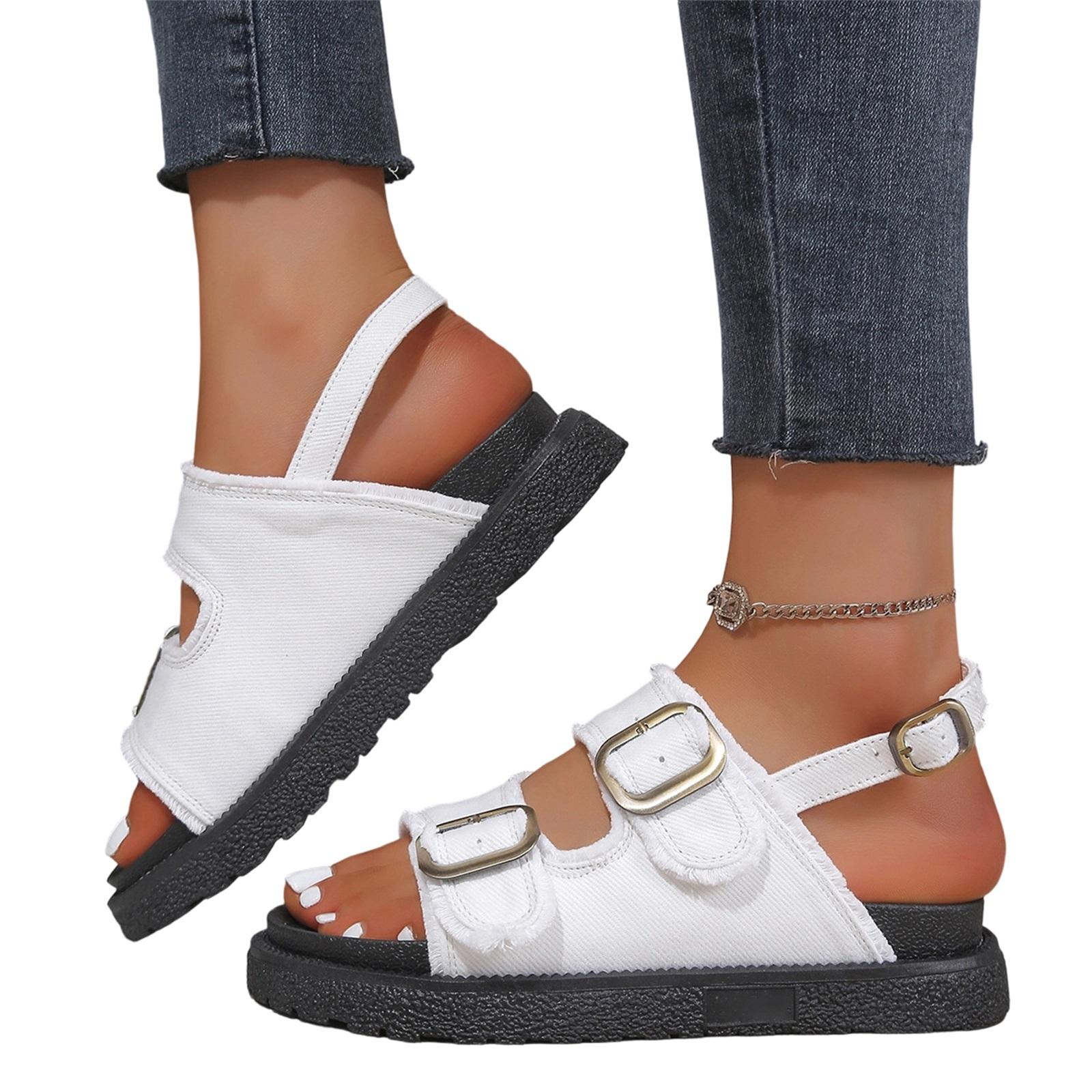 Women s Fashion Plus-Size Casual Openwork Button Sandals 43 білий
Women s Fashion Plus-Size Casual Openwork Button Sandals 43 білий