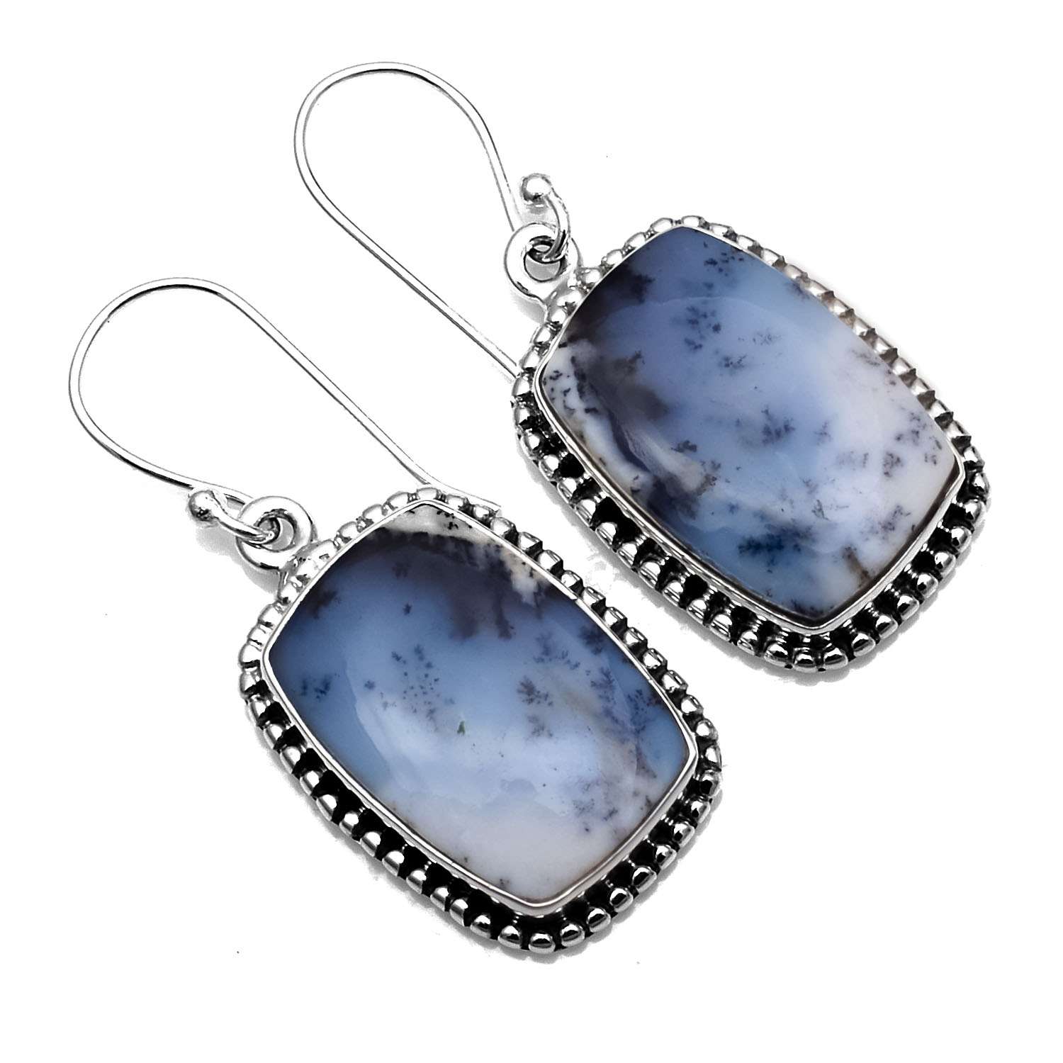 Dendrite Opal Gemstone Earrings Solid 925 Sterling Silver Handmade Earrings Jewelry Gift For Women And Girls E-1147
Dendrite Opal Gemstone Earrings Solid 925 Sterling Silver Handmade Earrings Jewelry Gift For Women And Girls E-1147