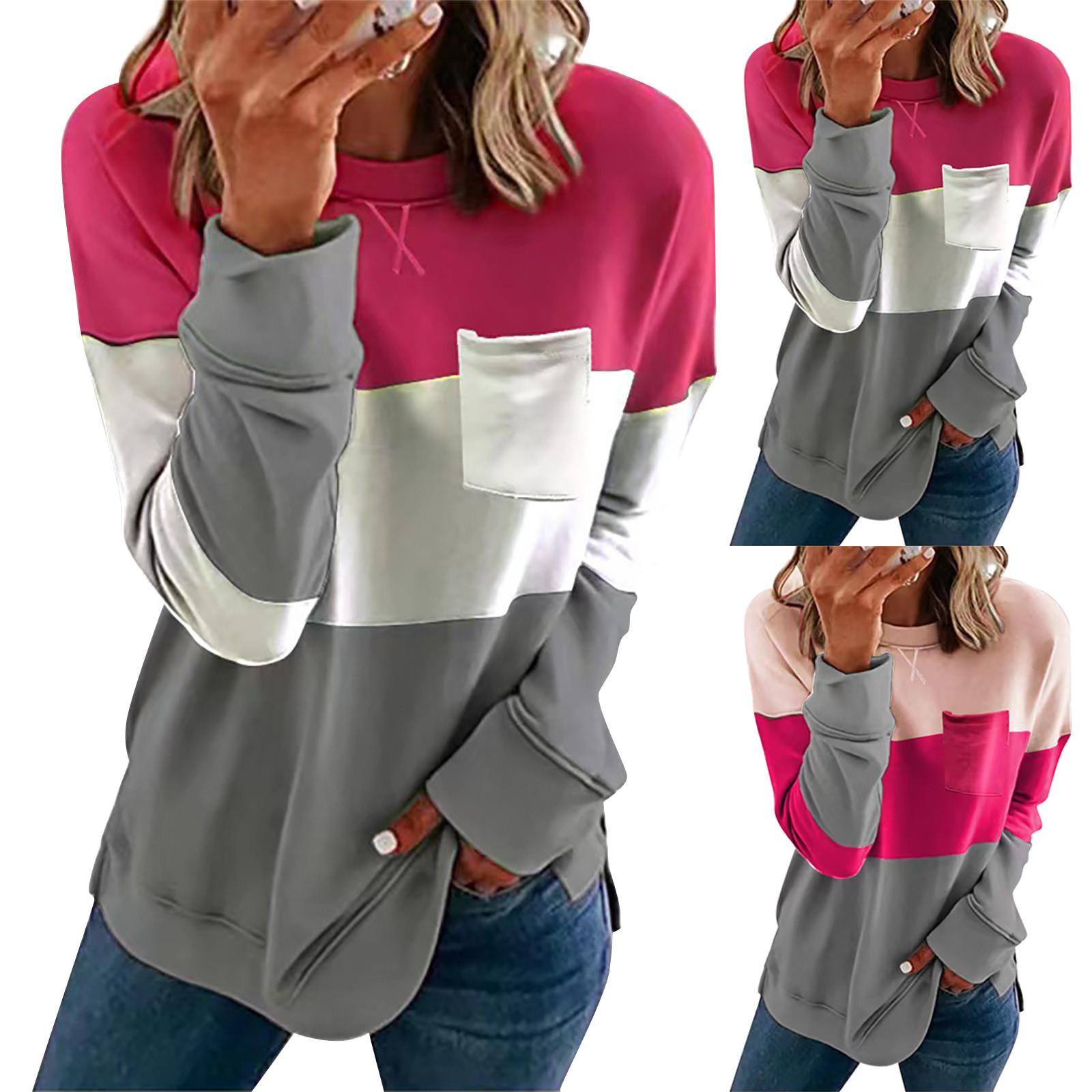 Женский повседневный однотонный пуловер с круглым вырезом и длинным рукавом
Женский повседневный однотонный пуловер с круглым вырезом и длинным рукавом