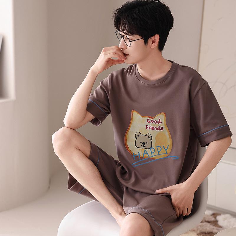 Summer Couple Pajamas with Chest Pads: Cute Cartoon Cotton Short Sleeve Set for Women and Young Men XXL
Summer Couple Pajamas with Chest Pads: Cute Cartoon Cotton Short Sleeve Set for Women and Young Men XXL