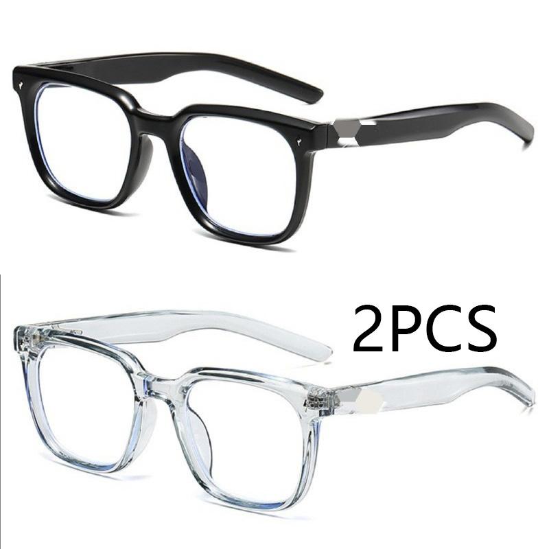 2Pcs Square Rivet Fashion Anti Blue Light Glasses For Daily Commute Fashion Glasses|Riveted Frame Design|Lightweight Eyewear
2Pcs Square Rivet Fashion Anti Blue Light Glasses For Daily Commute Fashion Glasses|Riveted Frame Design|Lightweight Eyewear
