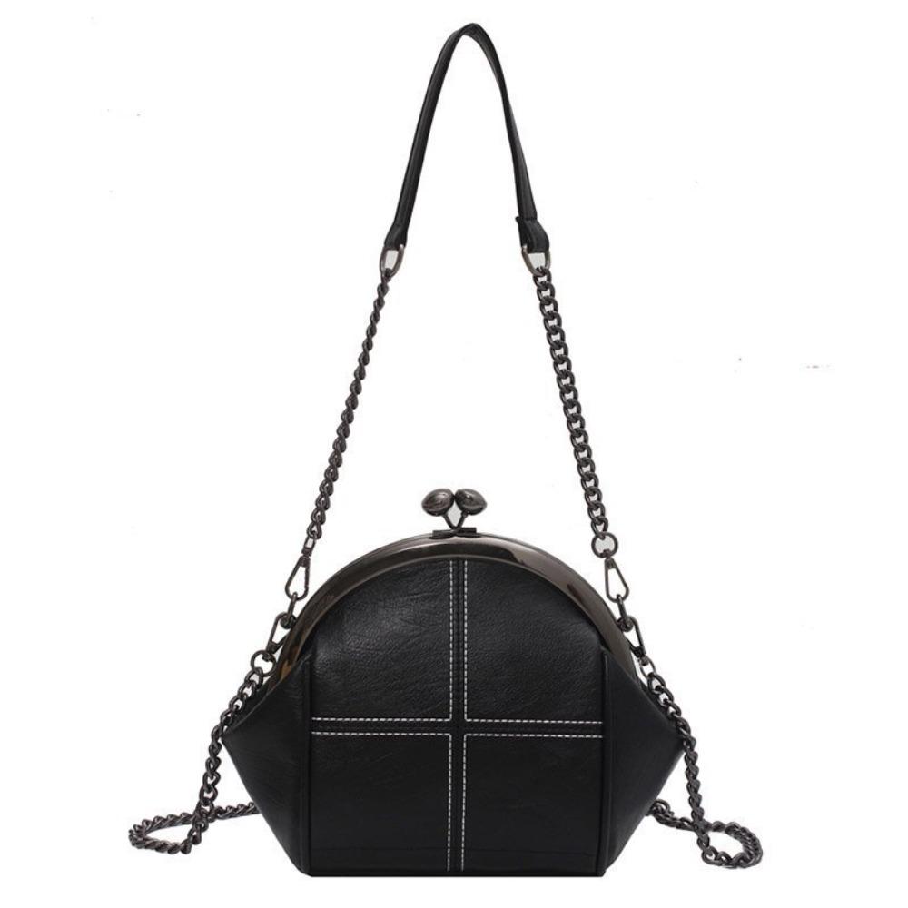 Large Capacity Kiss Lock Handbag Solid Color Clutch Shoulder Bag PU Leather Crossbody Bag Ladies чорний білий колір
Large Capacity Kiss Lock Handbag Solid Color Clutch Shoulder Bag PU Leather Crossbody Bag Ladies чорний білий колір