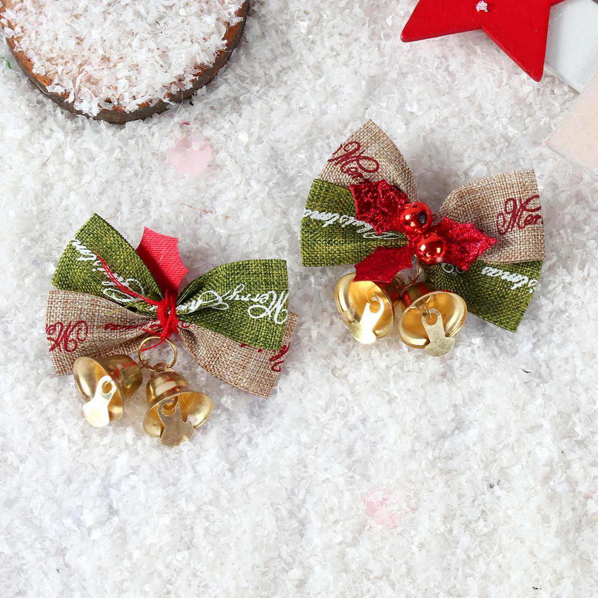 5pcs/pack Merry Christmas Decoration Imitation Hemp Butterfly Ribbon Knot Christmas Garland Bell Bow Decoration Accessories
5pcs/pack Merry Christmas Decoration Imitation Hemp Butterfly Ribbon Knot Christmas Garland Bell Bow Decoration Accessories