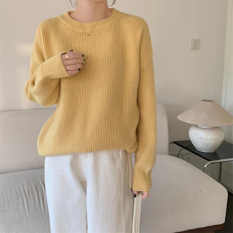 Hirsionsan повседневные мягкие пуловеры на твердой основе, женский свободный вязаный свитер с круглым вырезом и длинными рукавами, женский осенне-зимний модный элегантный джемпер one size жёлтый
Hirsionsan повседневные мягкие пуловеры на твердой основе, женский свободный вязаный свитер с круглым вырезом и длинными рукавами, женский осенне-зимний модный элегантный джемпер one size жёлтый