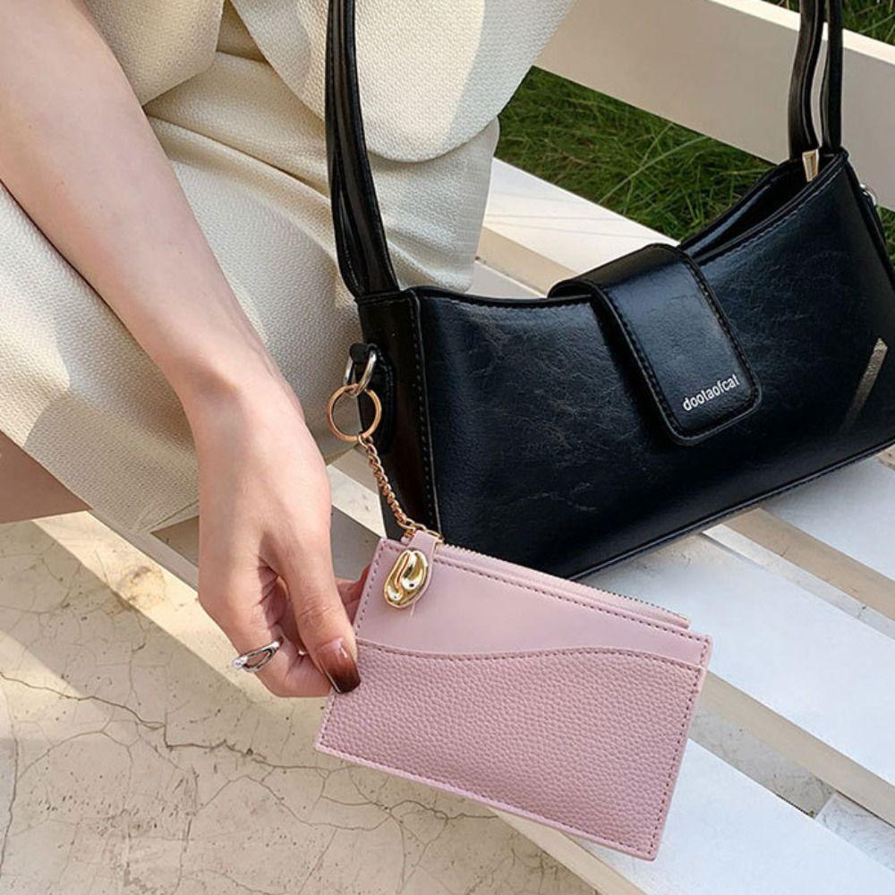 Solid Color Mini Wallet Korean Style Zipper Coin Purse Retro Thin Card Bag Men зелений
Solid Color Mini Wallet Korean Style Zipper Coin Purse Retro Thin Card Bag Men зелений