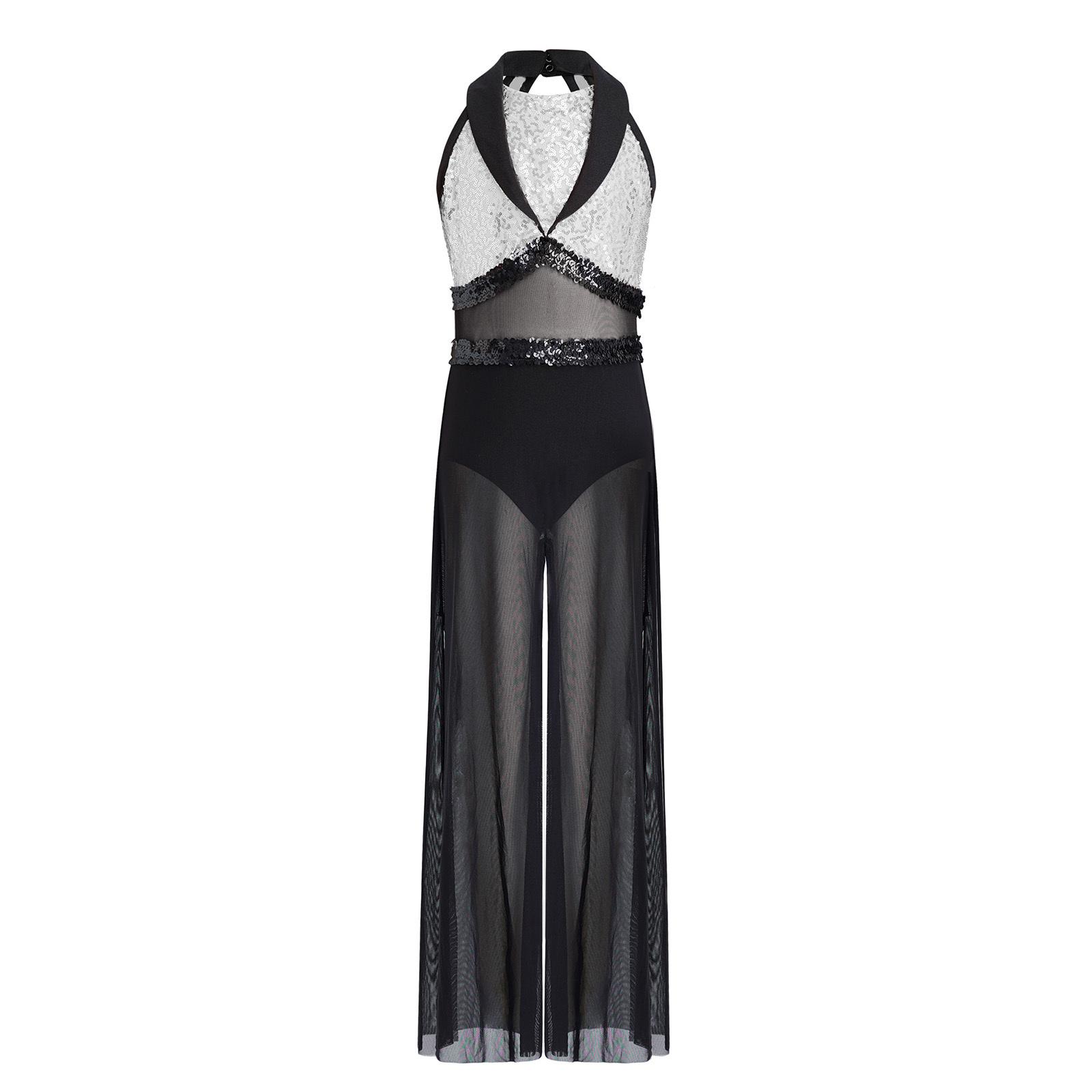 Girls Jazz Dance Costume Sleeveless Keyhole Back Sides Split Wide Leg Jumpsuit with Built In Briefs 5-6 Years білий
Girls Jazz Dance Costume Sleeveless Keyhole Back Sides Split Wide Leg Jumpsuit with Built In Briefs 5-6 Years білий